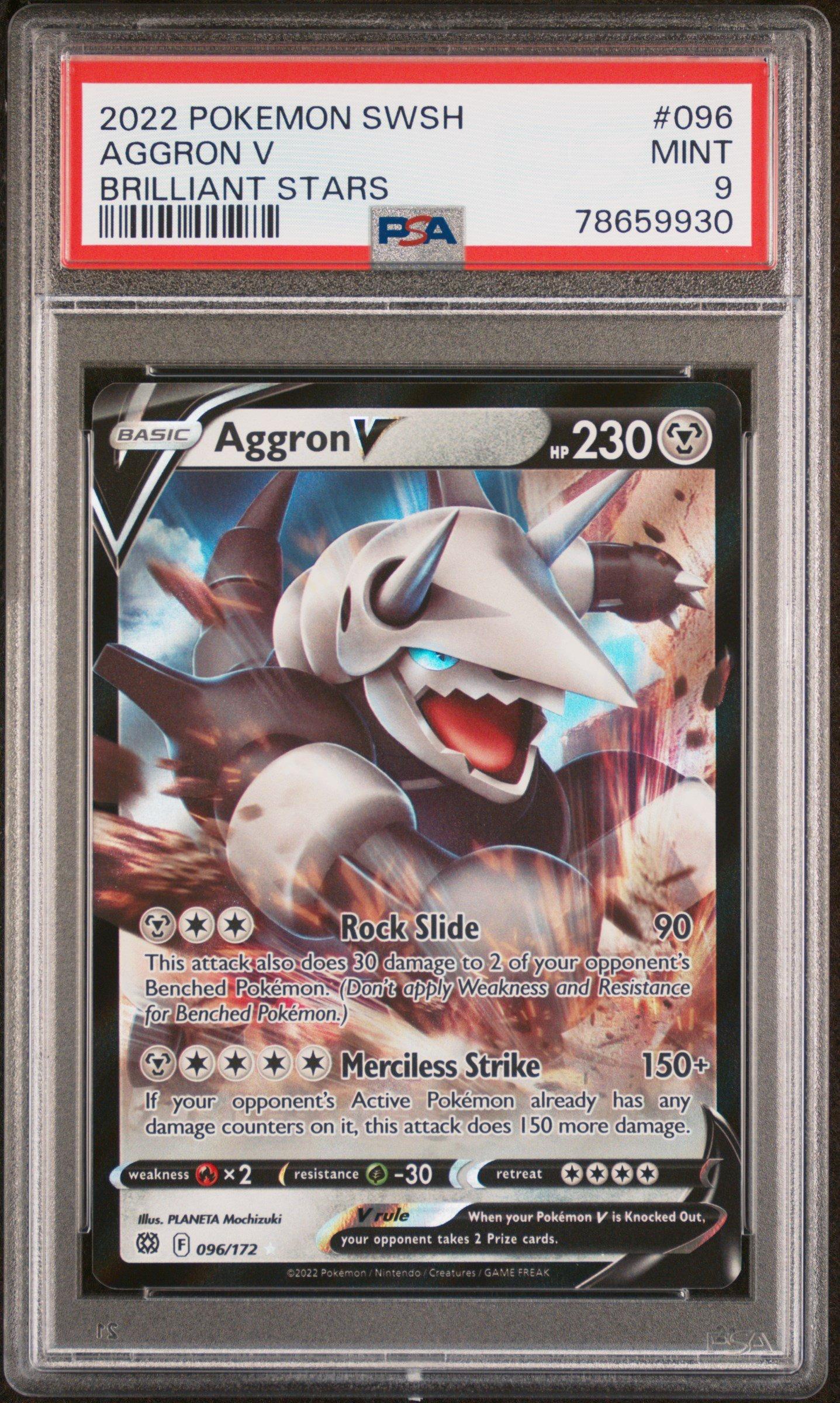 aggron v pokemon card value 96/172 Price 2026 Pokmon Hit Points230 HP Form 2022 Pokemon Sword & Shield
