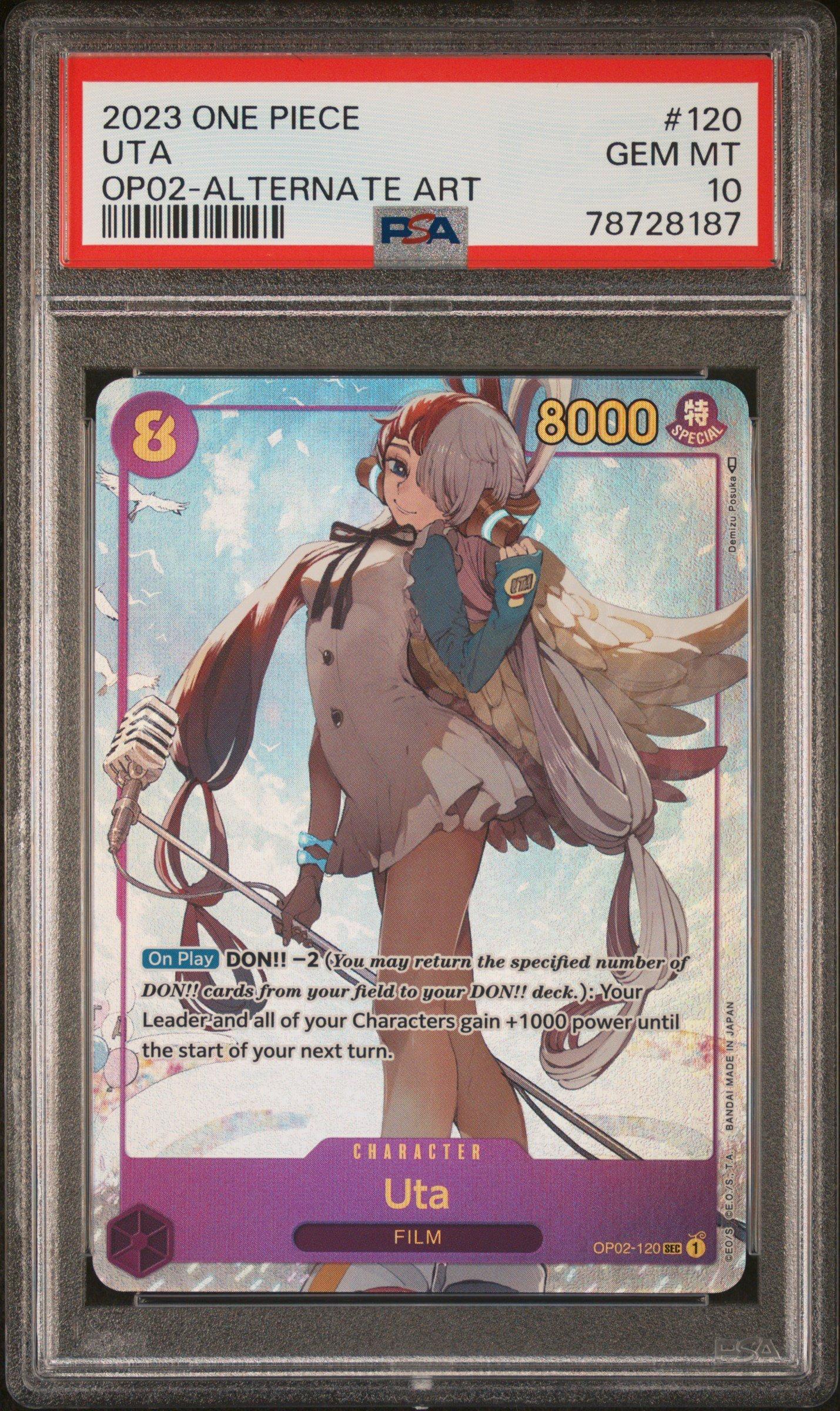 【PSA10】ウタ　OP-120 2023 One Piece Op02-paramount War 120 Uta Alternate Art PSA 10