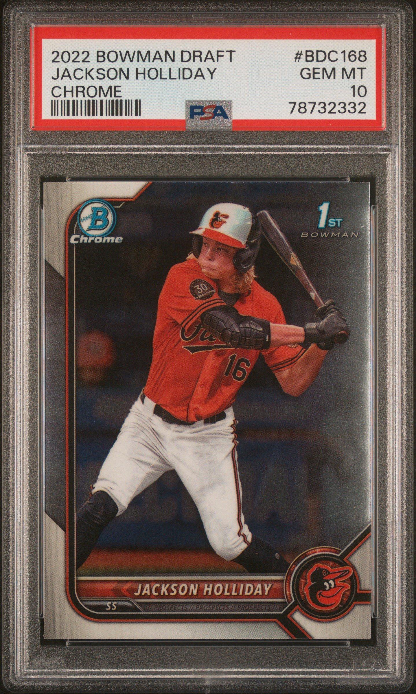 2022 Bowman Draft Bdc168 Jackson Holliday Chrome PSA