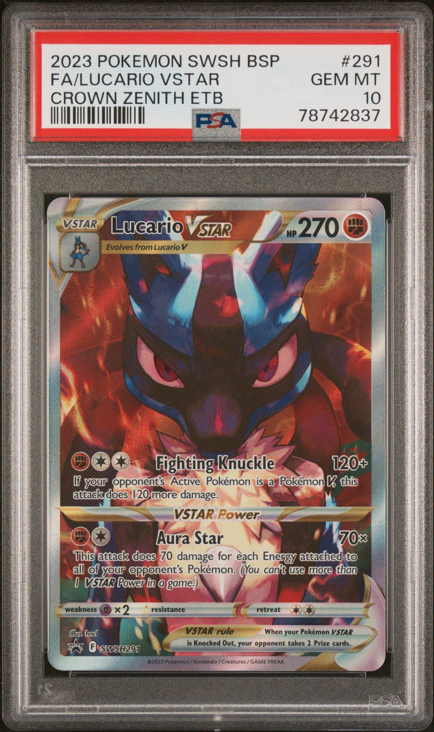 2023 Pokemon Swsh Black Star Promo 291 Full Art/lucario Vstar