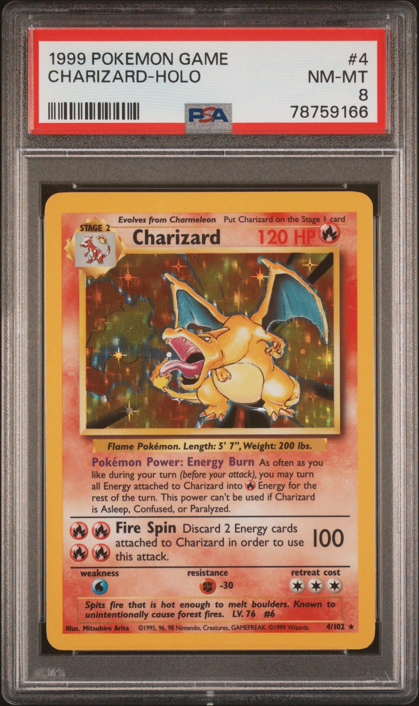 1999 Pokemon Game 4 Charizard-holo PSA 8 Graded Card | GameStop