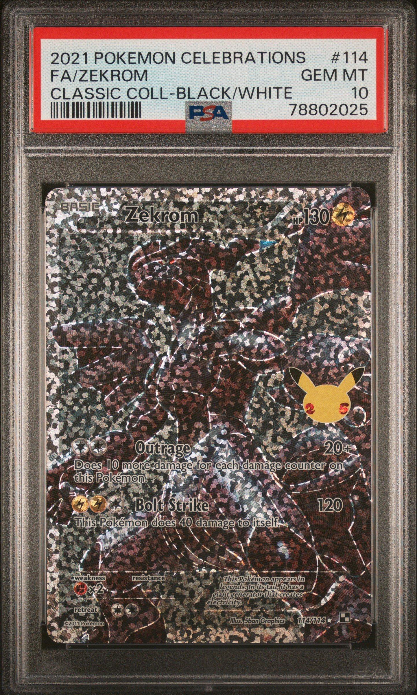 2021 Pokemon Celebrations Classic Collection 114 Fa/zekrom PSA 10