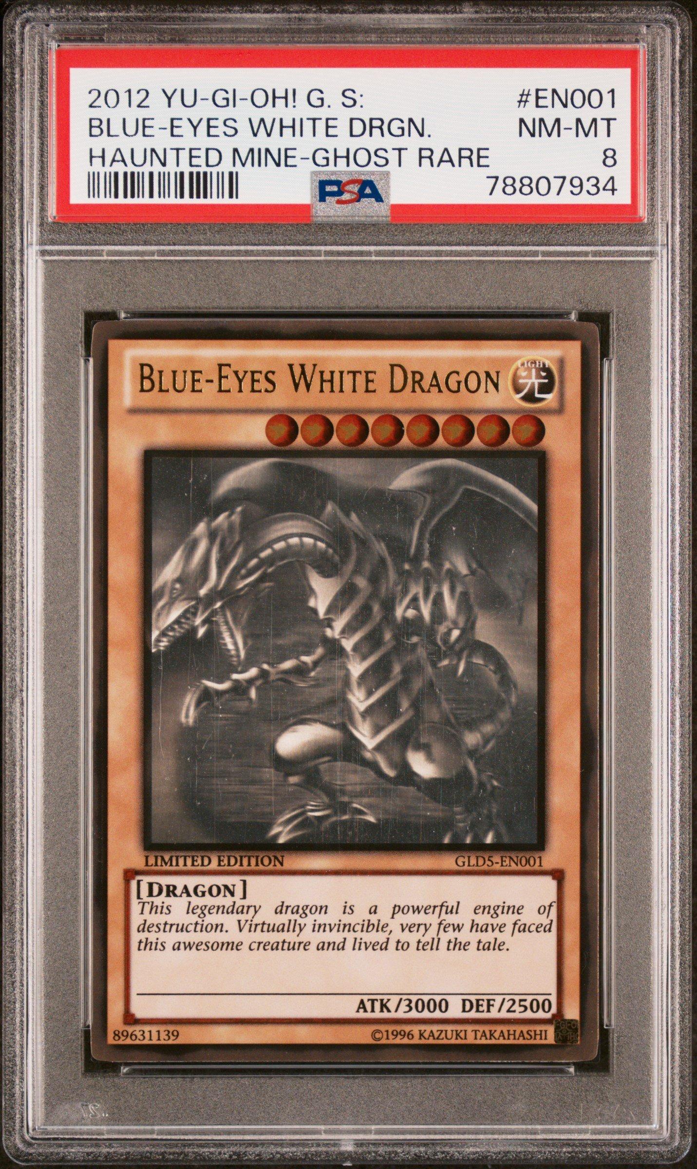 2012 Yu-gi-oh! Gold Series: Haunted Mine En001 Blue-eyes White Dragon Ghost  Rare PSA 8 Graded Card | GameStop