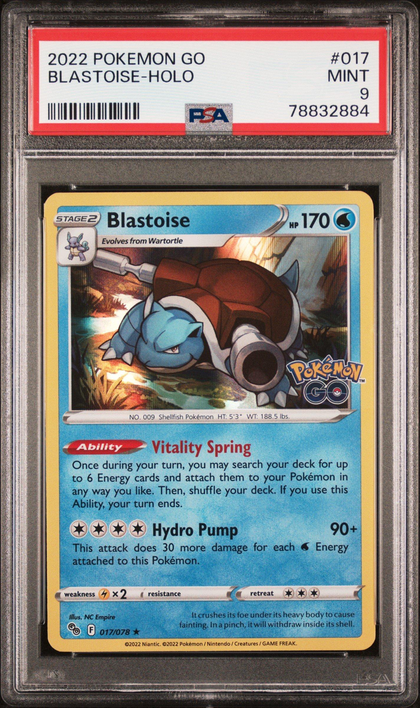2022 Pokemon Go 017 Blastoise-holo PSA 9 Graded Card | GameStop