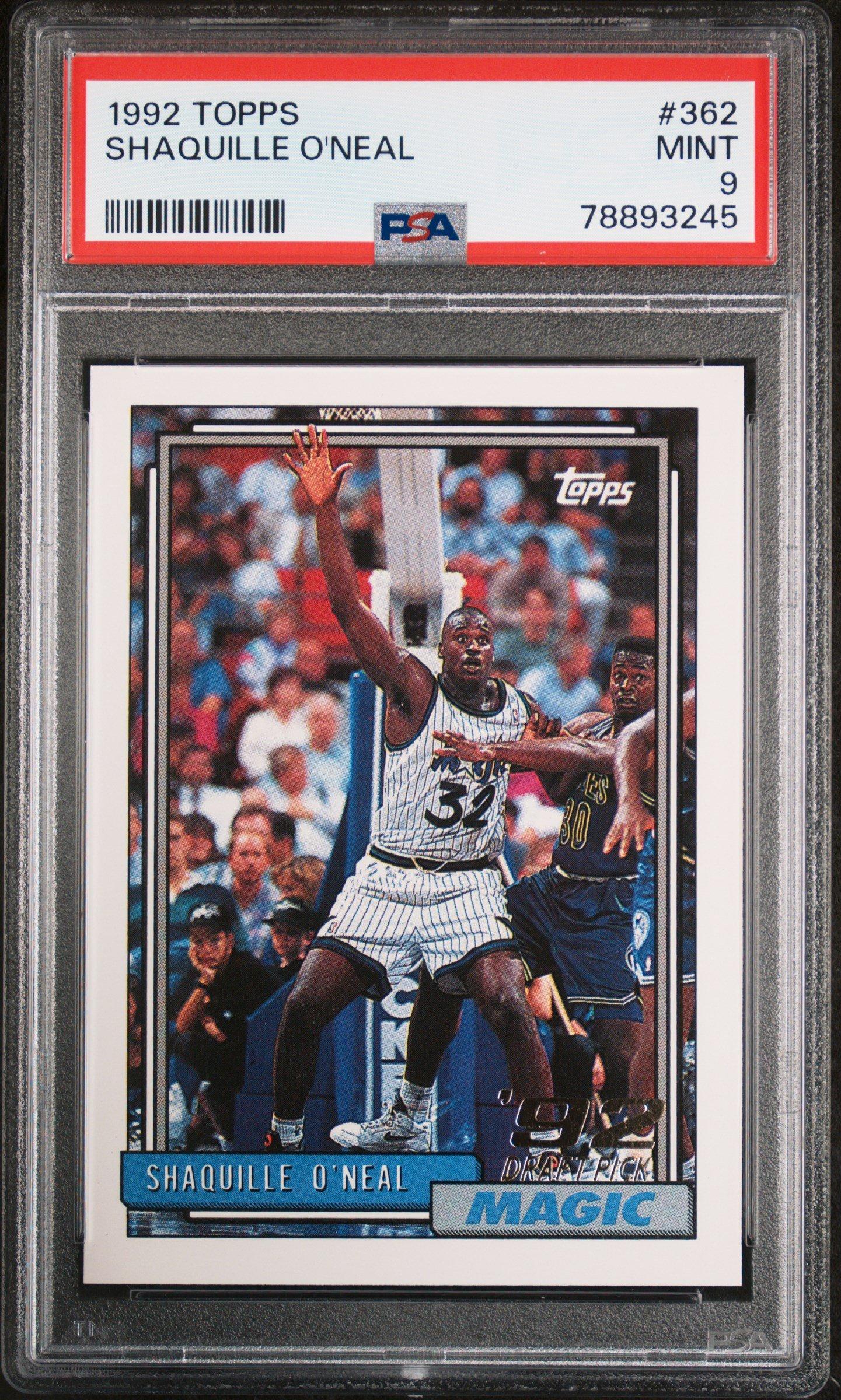 1992 Topps 362 Shaquille O'neal PSA 9