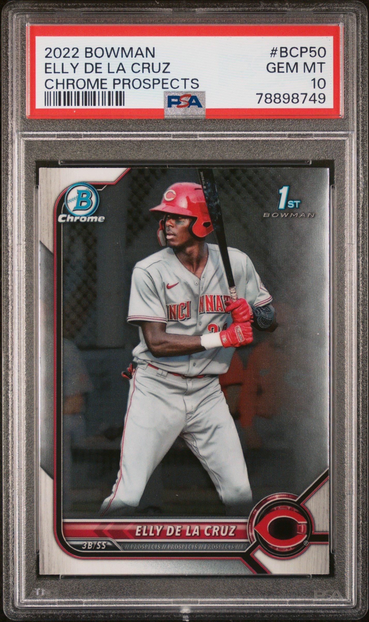 2022 Bowman Chrome Prospects Bcp50 Elly De La Cruz PSA 10 GameStop