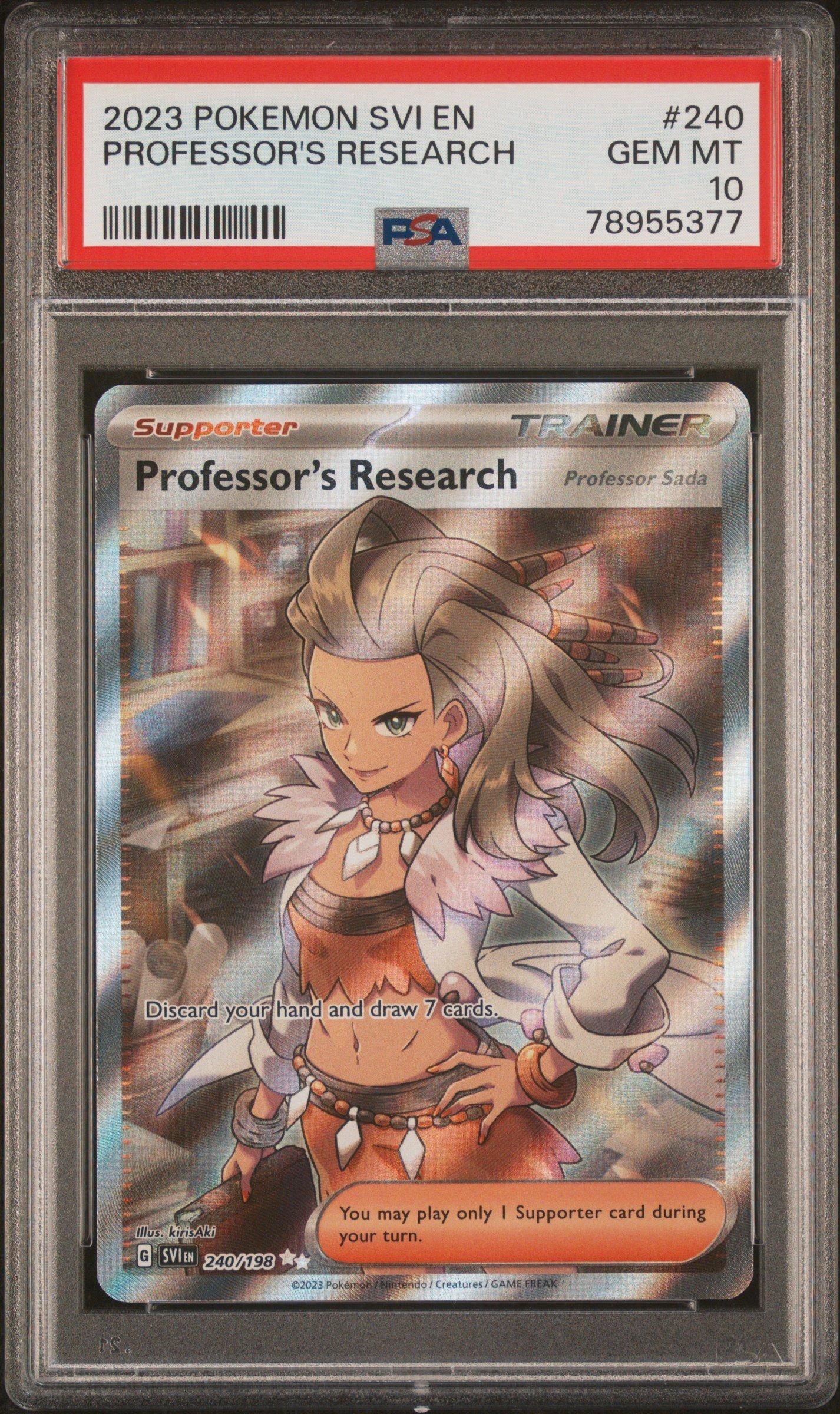professor research pokemon card full art Professor Oak 24/25 (CGC Universal Grade 9) – GoldenFishGames main image 1