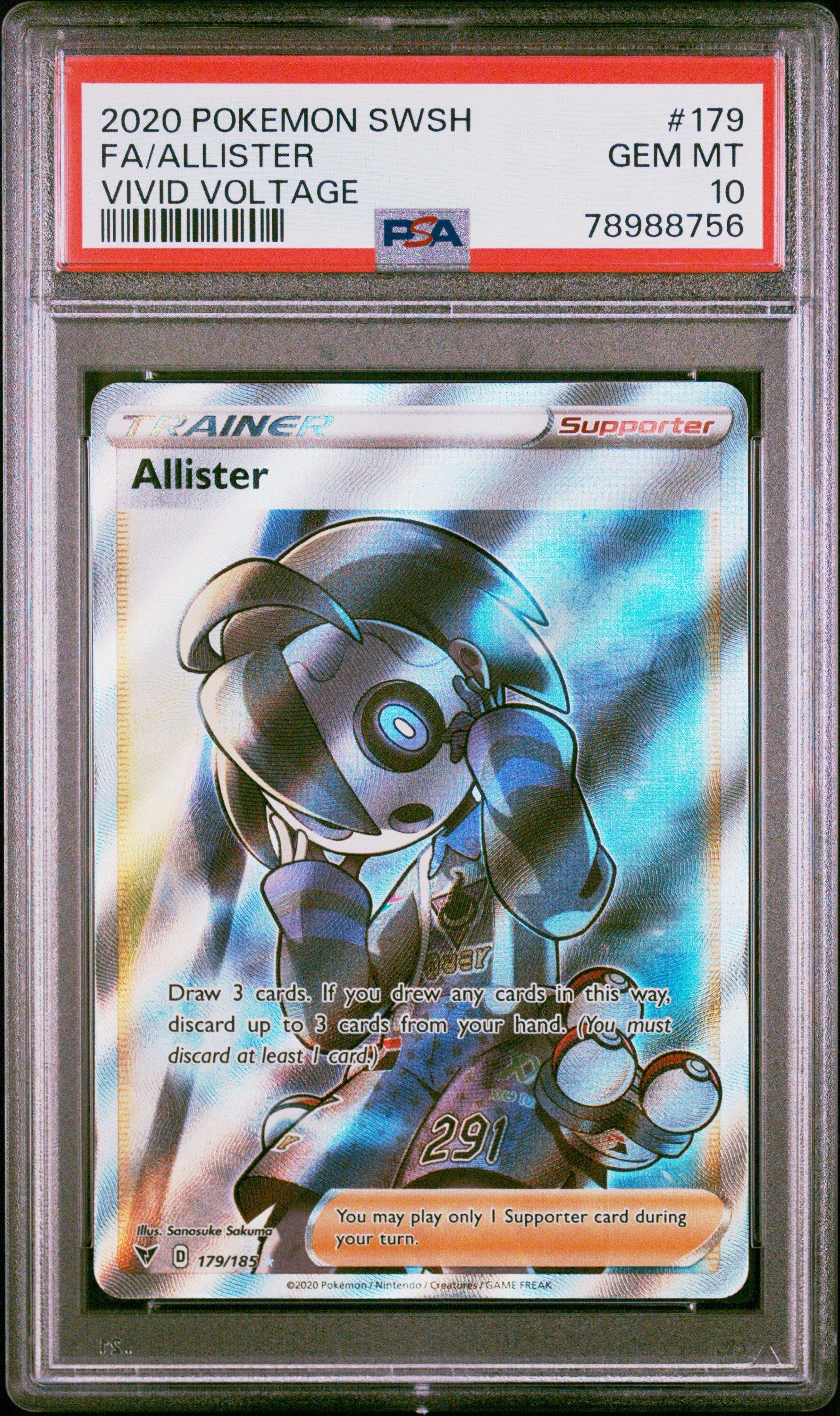 2020 Pokemon Sword & Shield Vivid Voltage 179 Full Art/allister