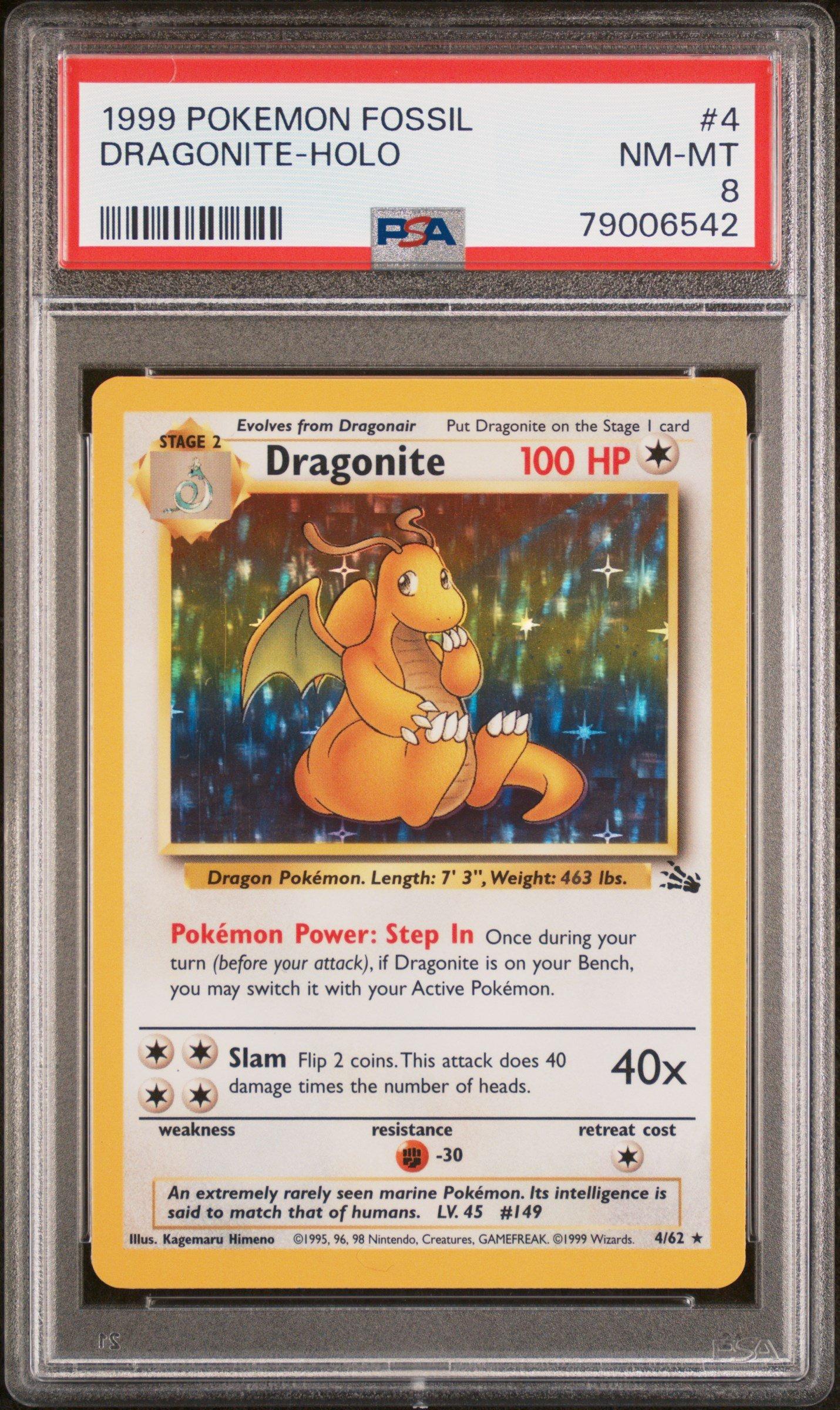 【PSA 8】ポケモンカードダス カイリュー Dragonite PSA 8】ポケモンカードダス カイリュー Dragonite