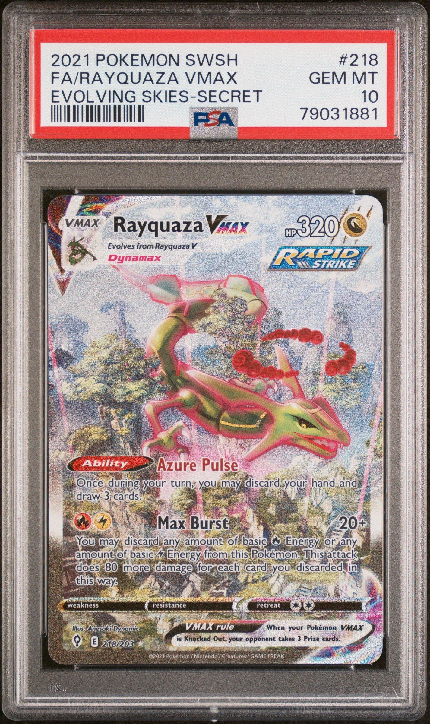 2021 Pokemon Sword & Shield Evolving Skies 218 Full Art/rayquaza