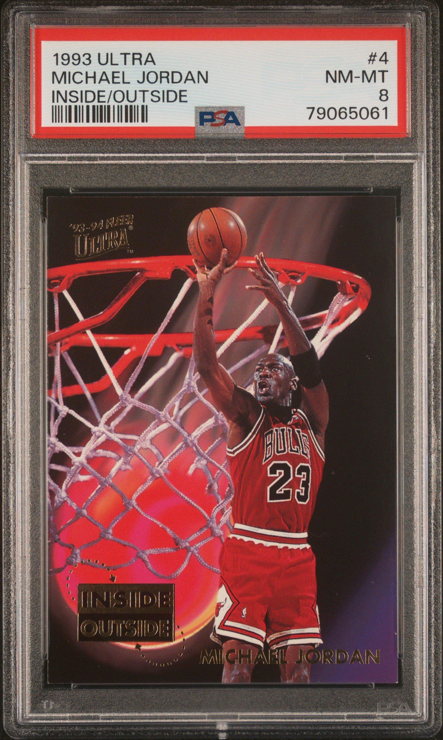 1993 Ultra Inside/outside 4 Michael Jordan PSA 8 Graded Card