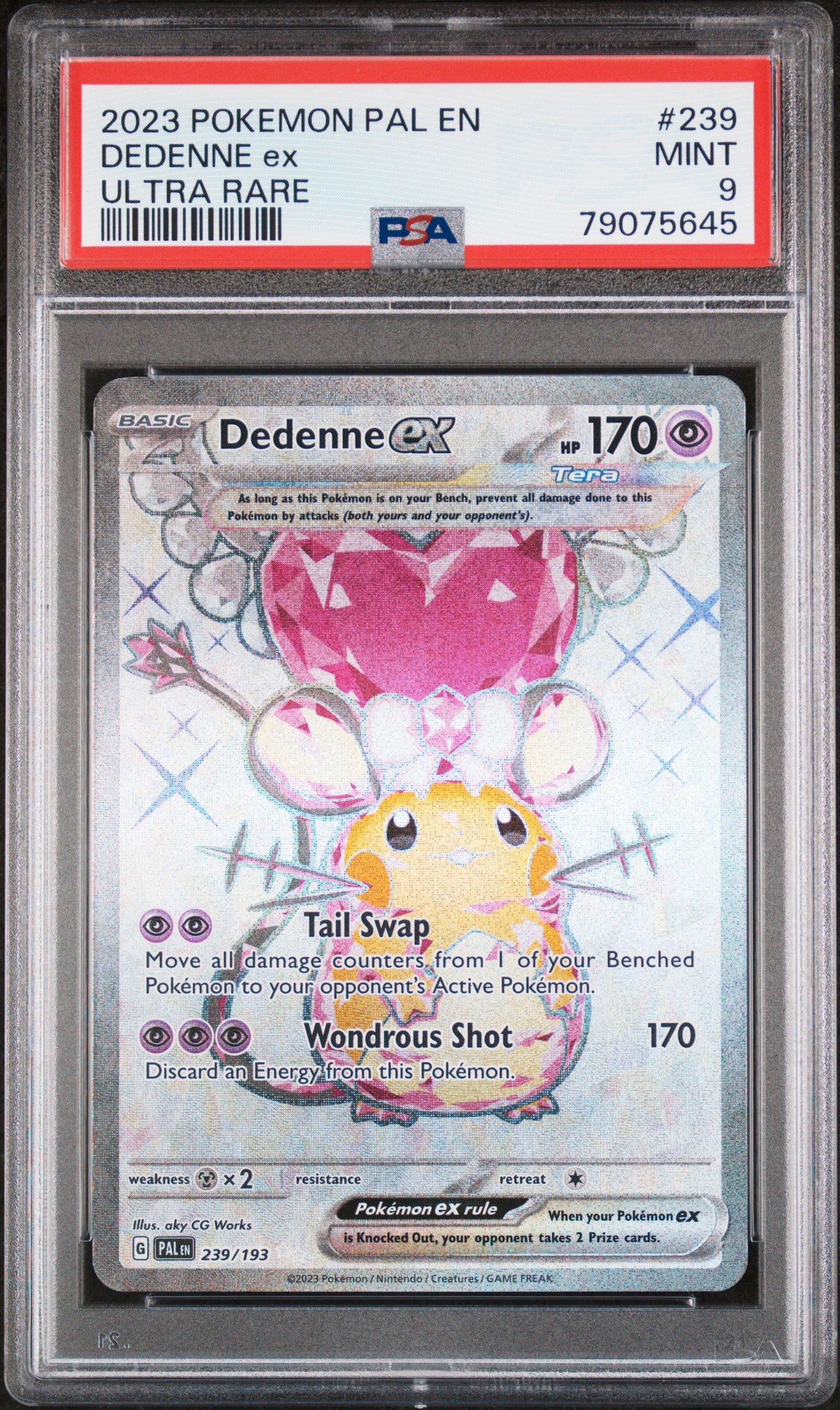 2023 Pokemon Pal En-paldea Evolved 239 Dedenne Ex Ultra Rare PSA 9