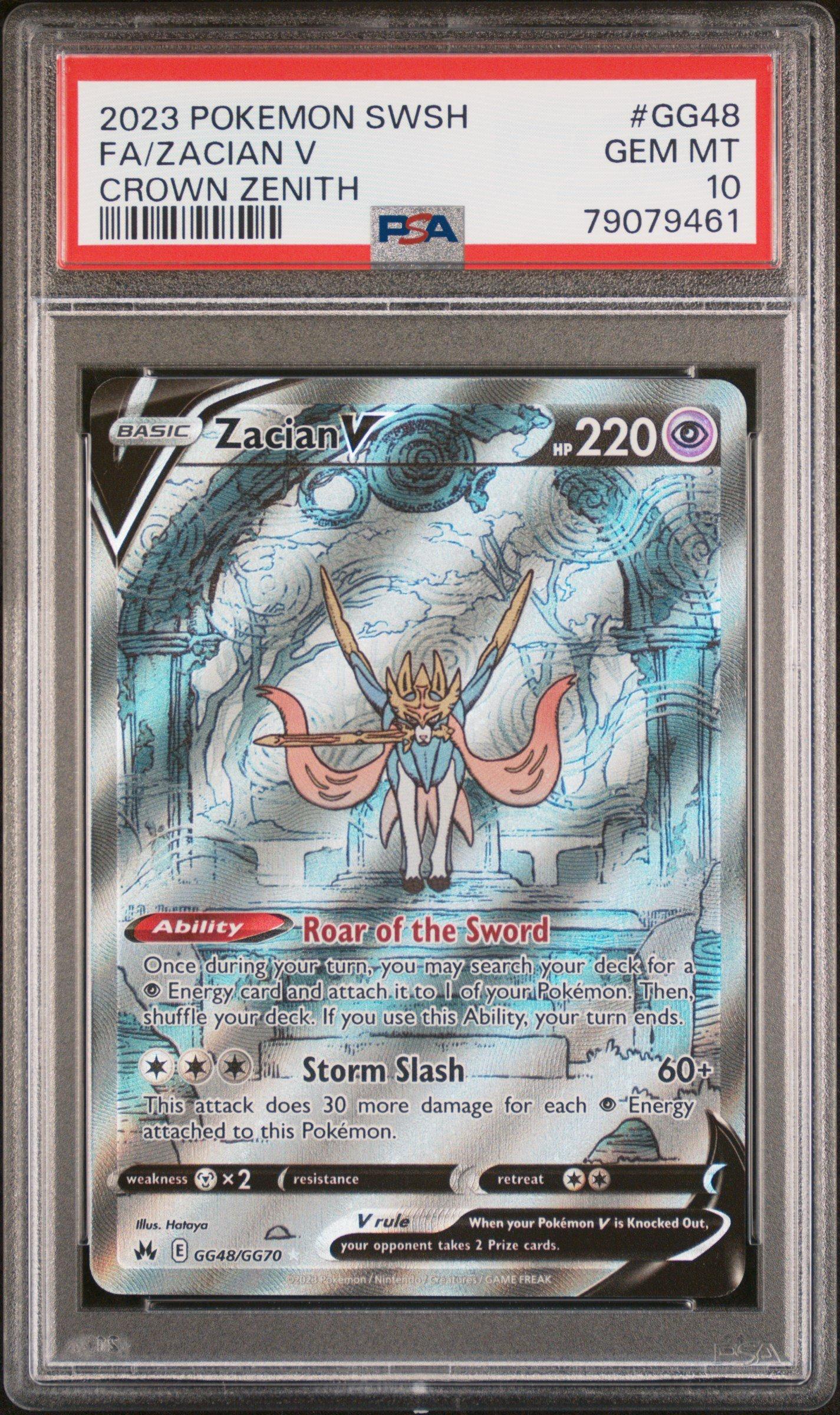 2023 Pokemon Sword And Shield Crown Zenith Gg48 Full Art/zacian V