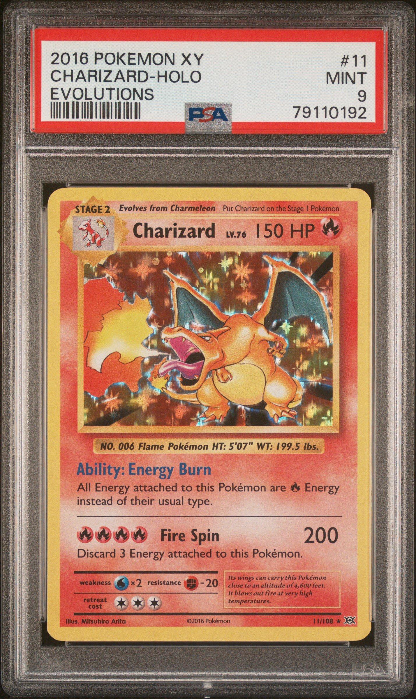 2016 Pokemon Xy Evolutions 11 Charizard-holo PSA 9 | GameStop