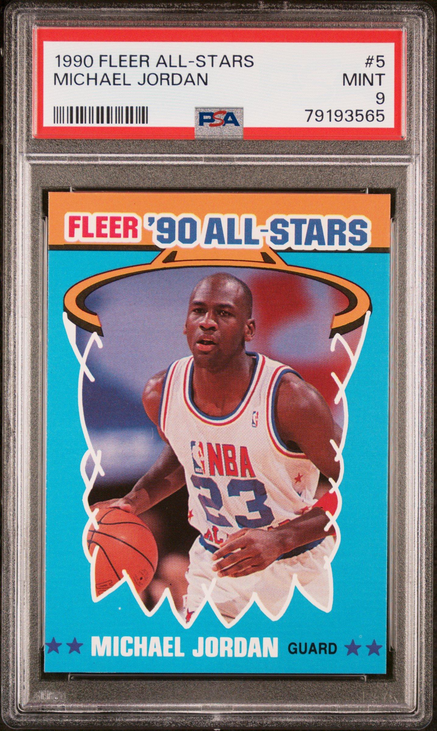 1990 Fleer All-stars 5 Michael Jordan PSA 9