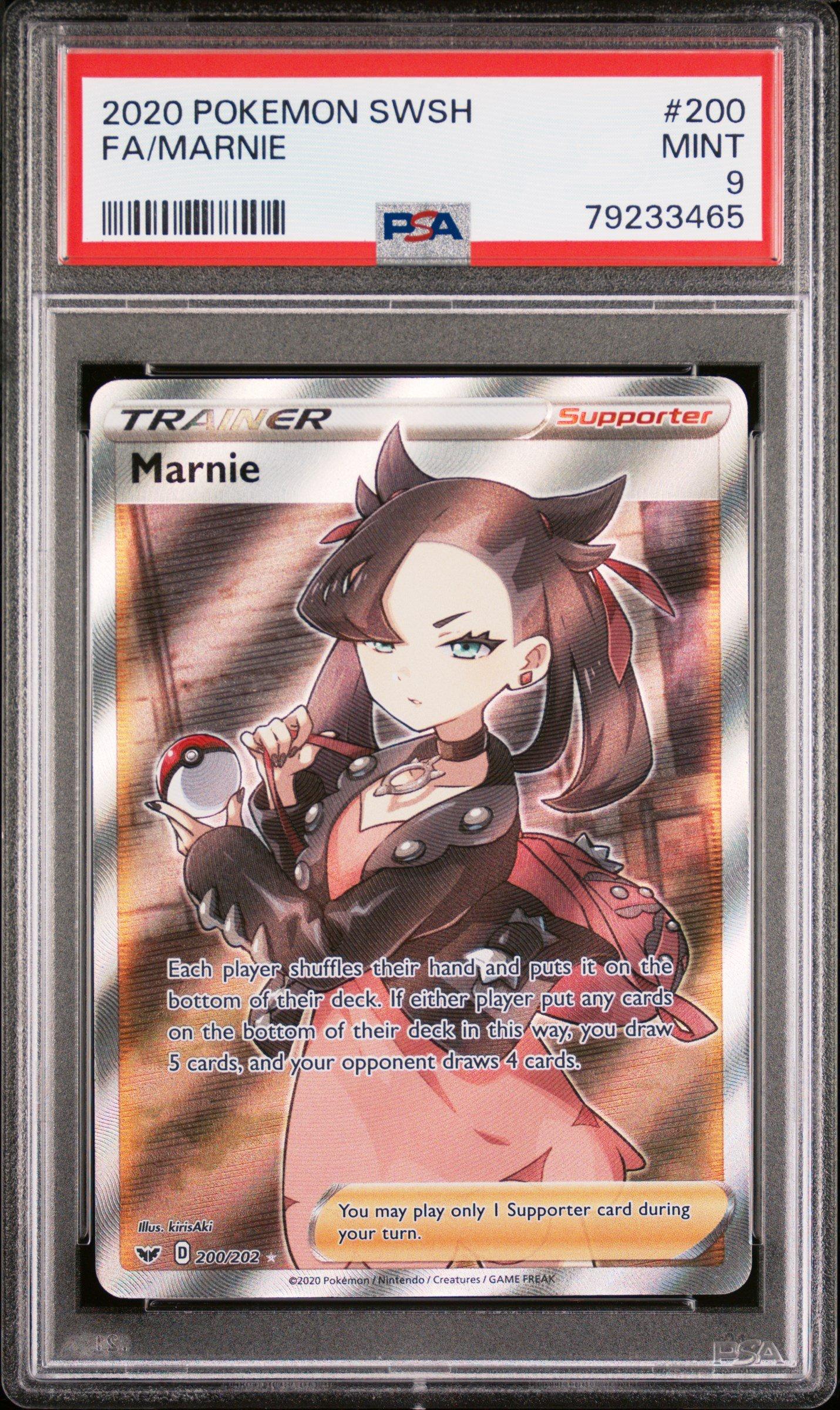 ポケモンカード FA/MARNIE PSA9 2020 Pokemon Sword & Shield 200 Full Art/marnie PSA 9 | GameStop