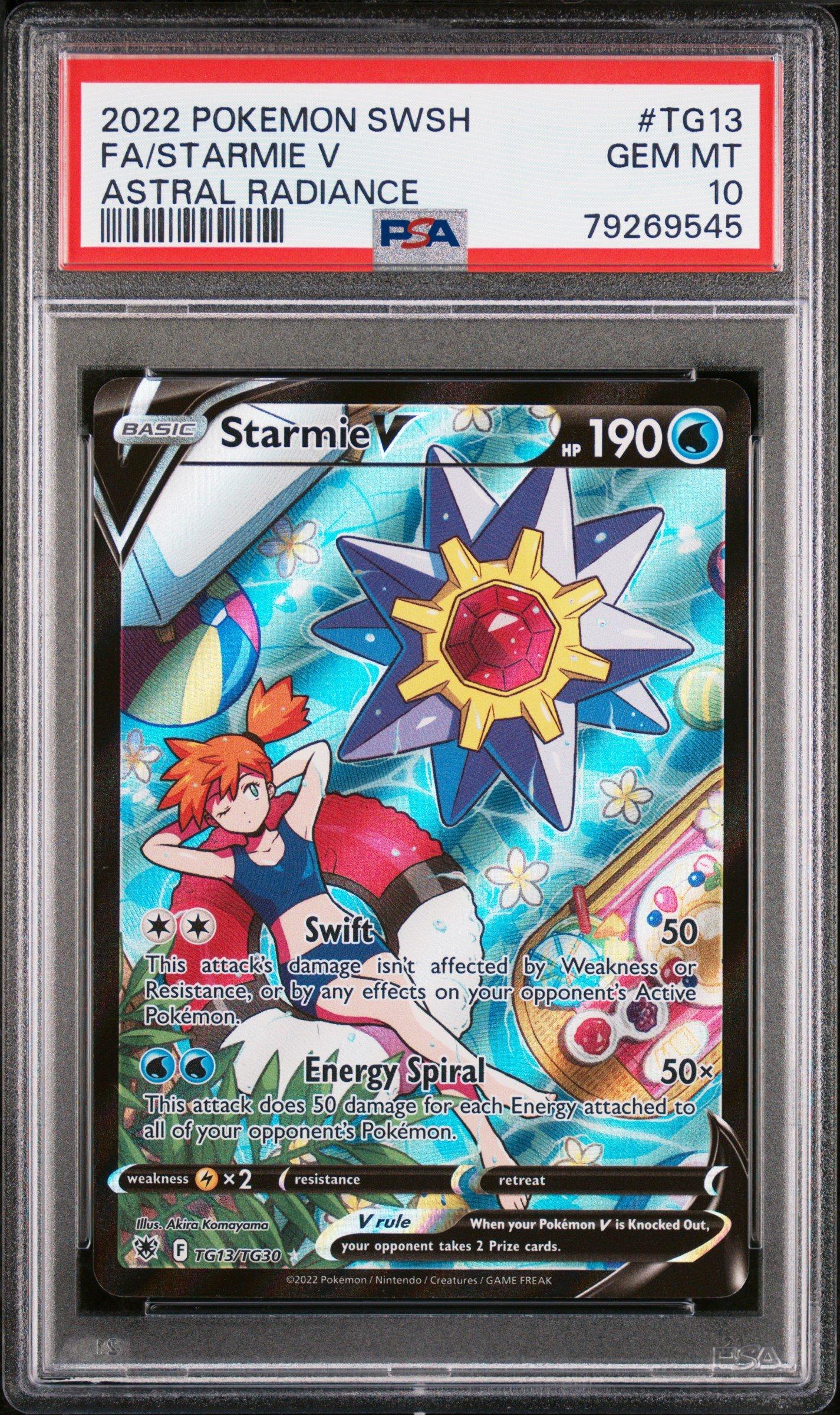 2022 Pokemon Sword & Shield Astral Radiance Tg13 Full Art/starmie