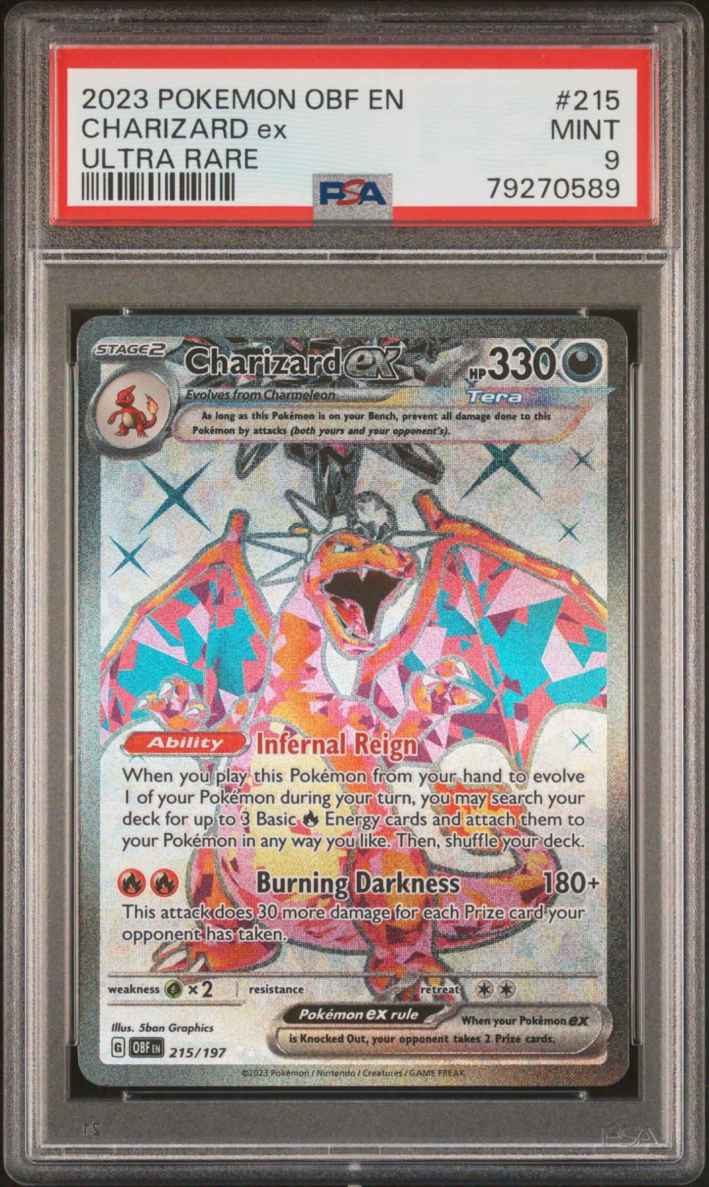 2023 Pokemon Obf En-obsidian Flames 215 Charizard Ex Ultra Rare PSA