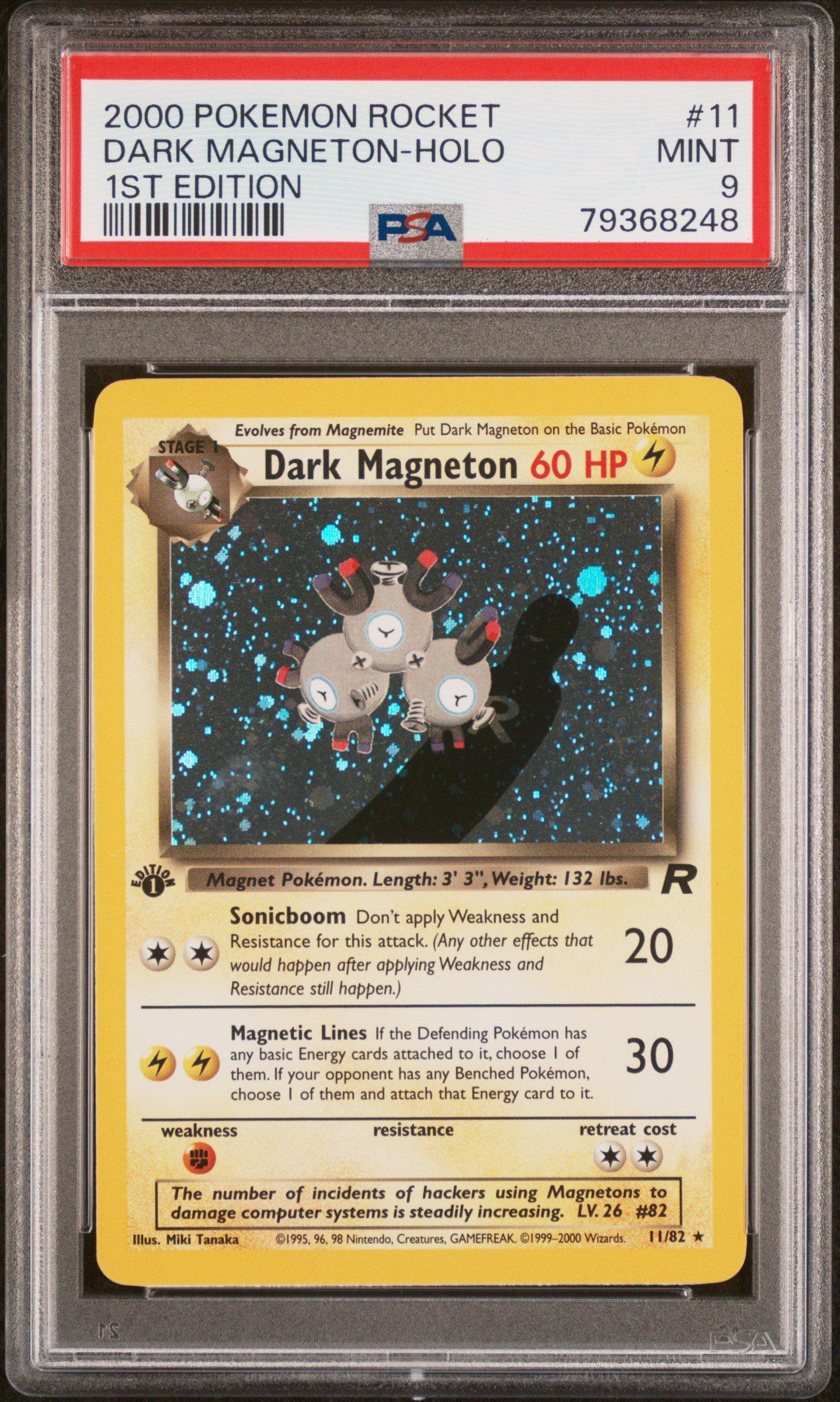 2000 Pokemon Rocket 11 Dark Magneton-holo 1st Edition PSA 9 Graded