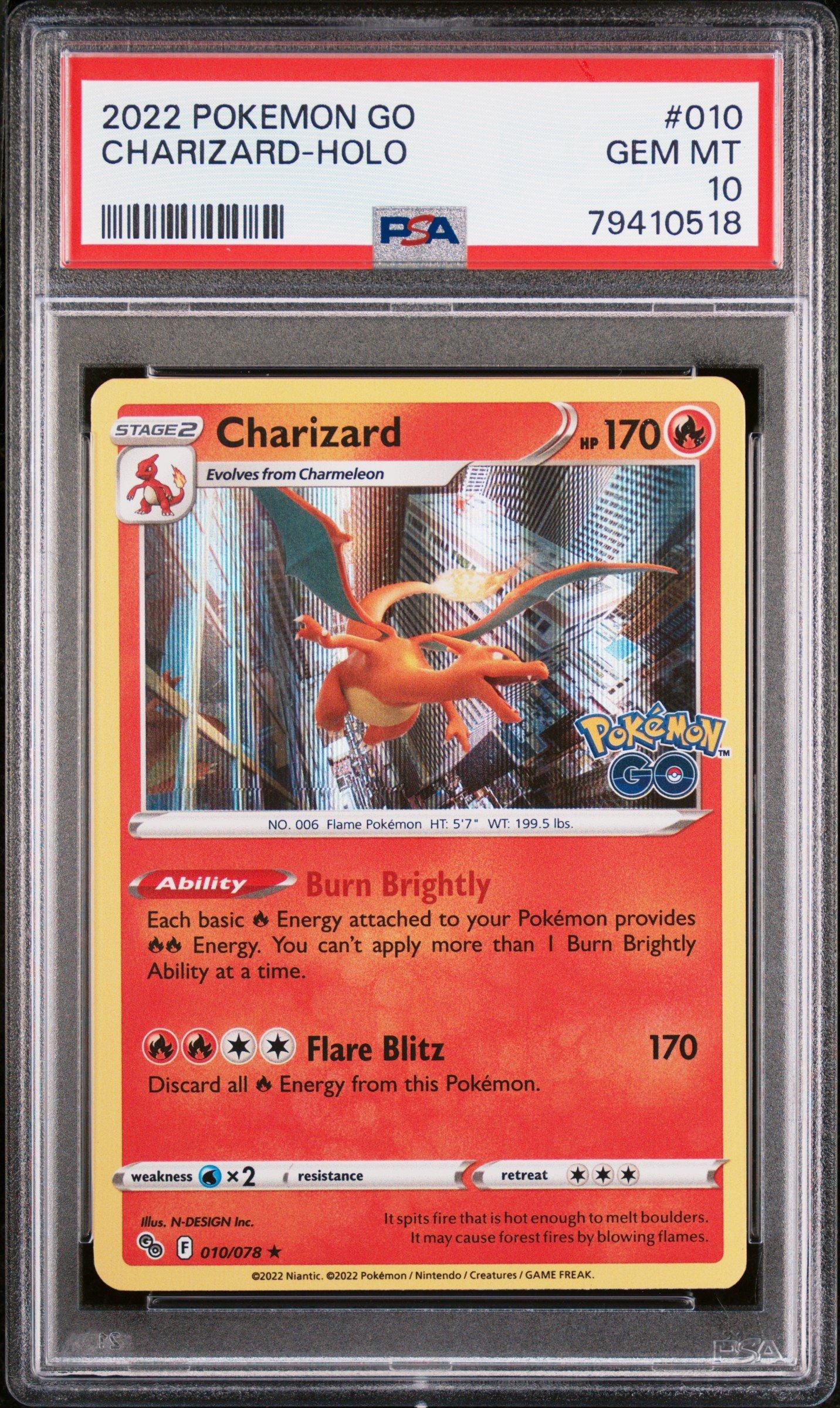 2022 Pokemon Go 010 Charizard-holo PSA 10 | GameStop