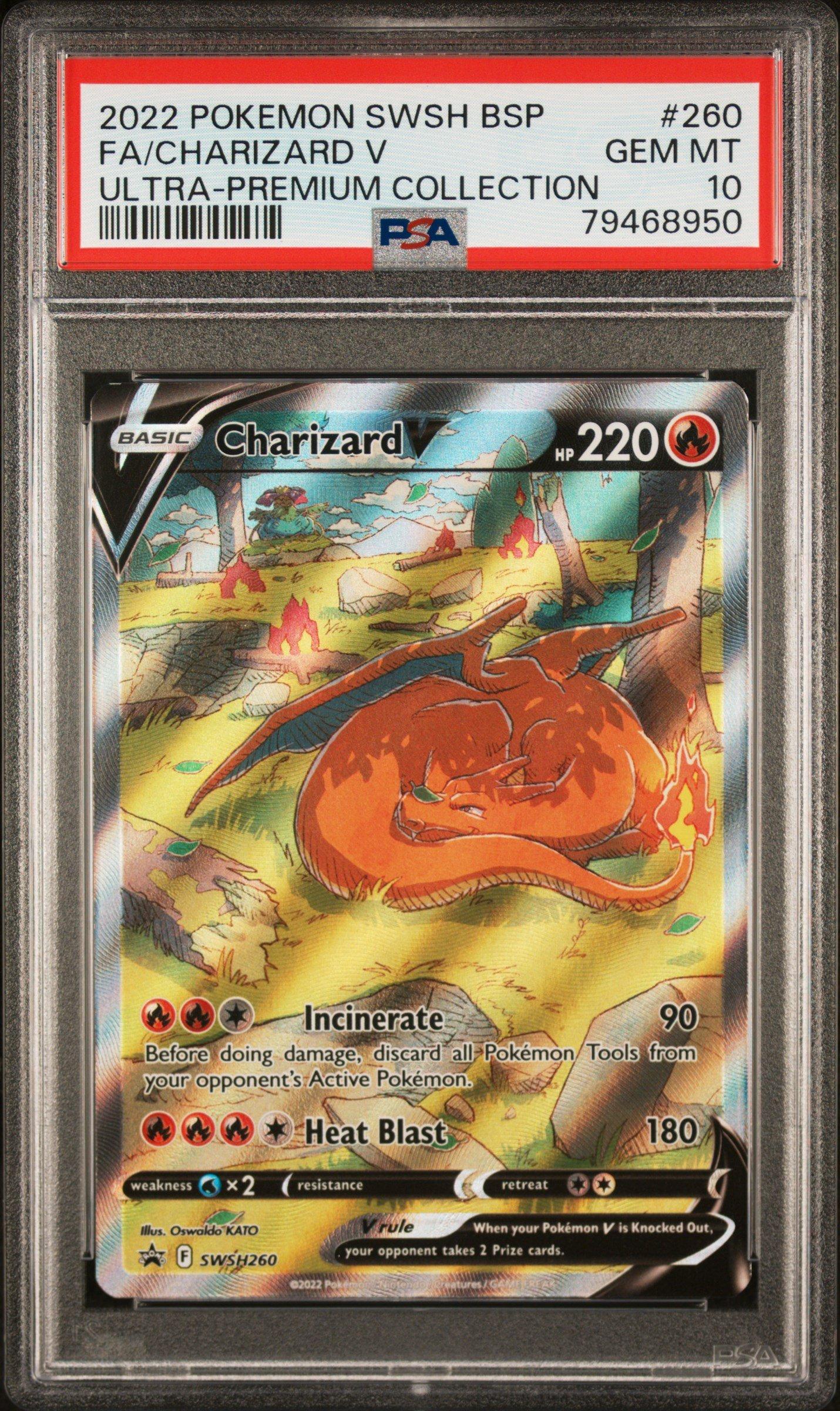 2022 Pokemon Swsh Black Star Promo 260 Full Art/charizard V Sword