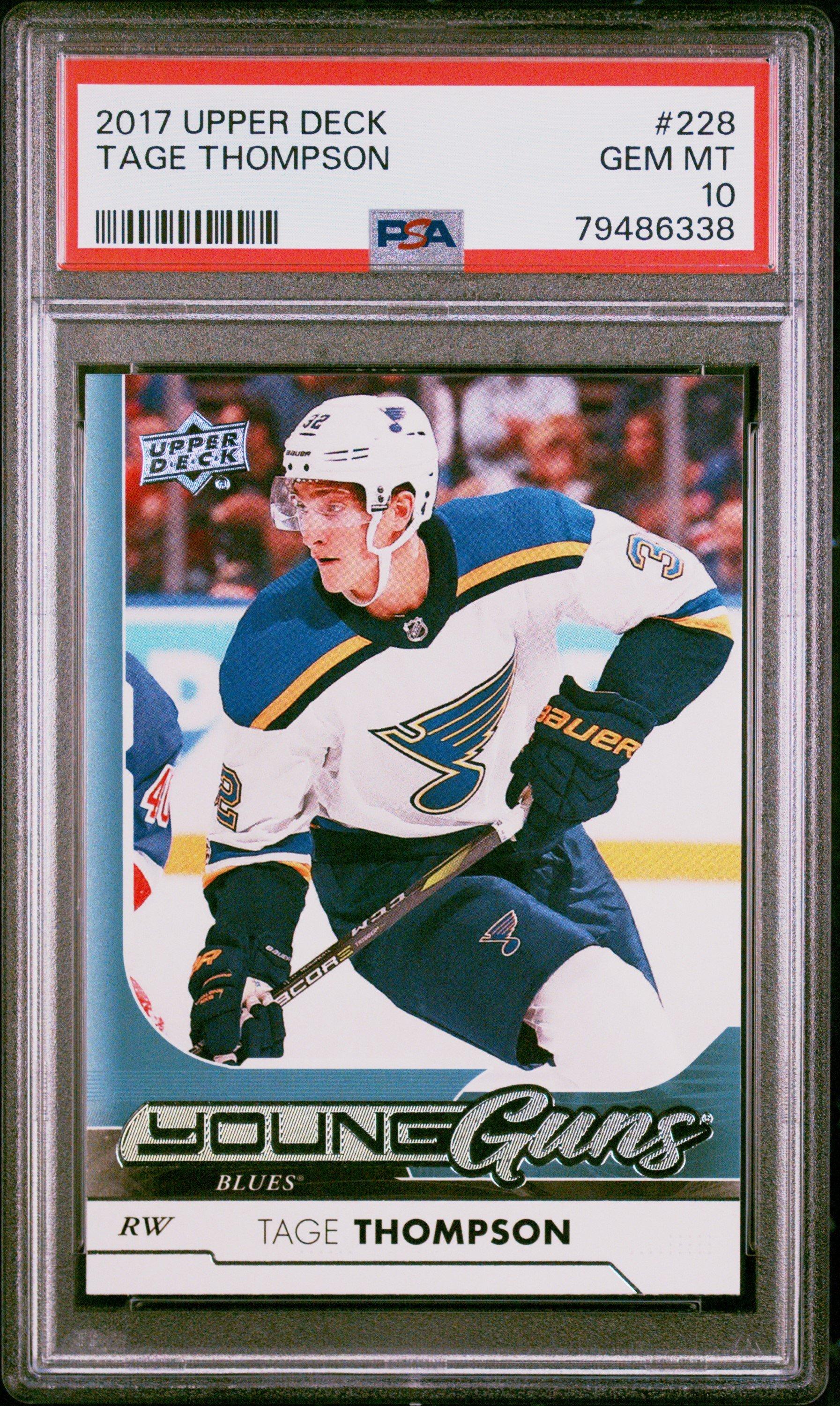 2017 Upper Deck 228 Tage Thompson PSA 10