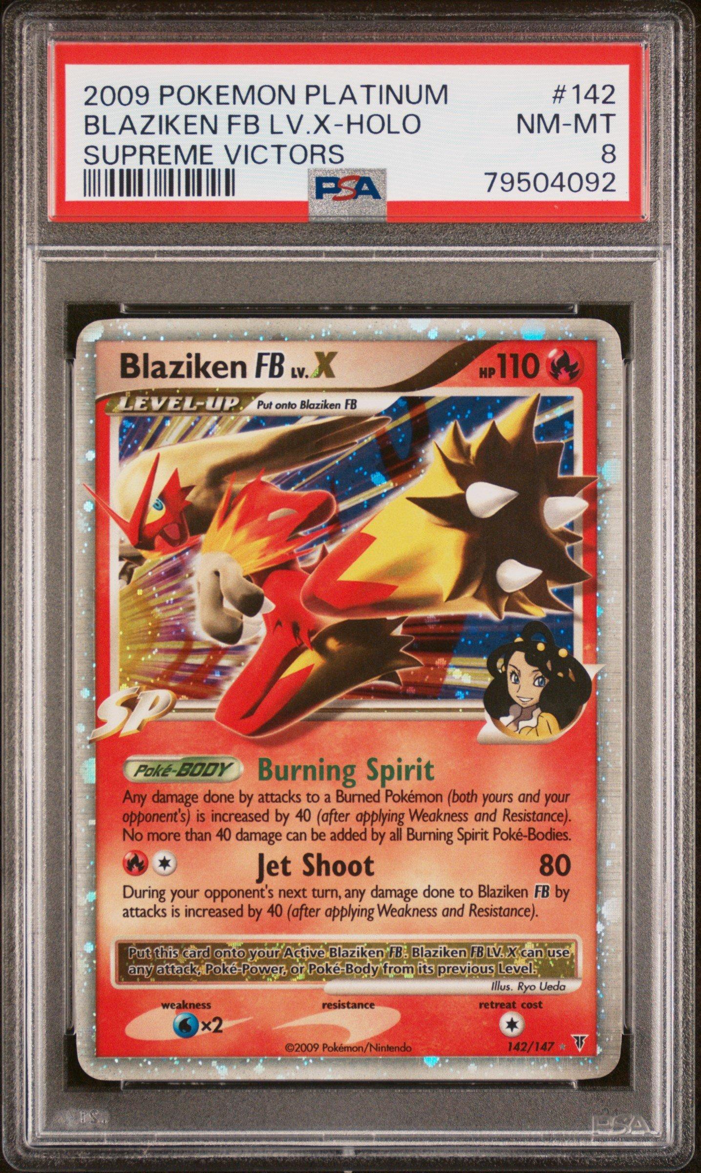 2009 Pokemon Platinum Supreme Victors 142 Blaziken Fb Lv.x-holo