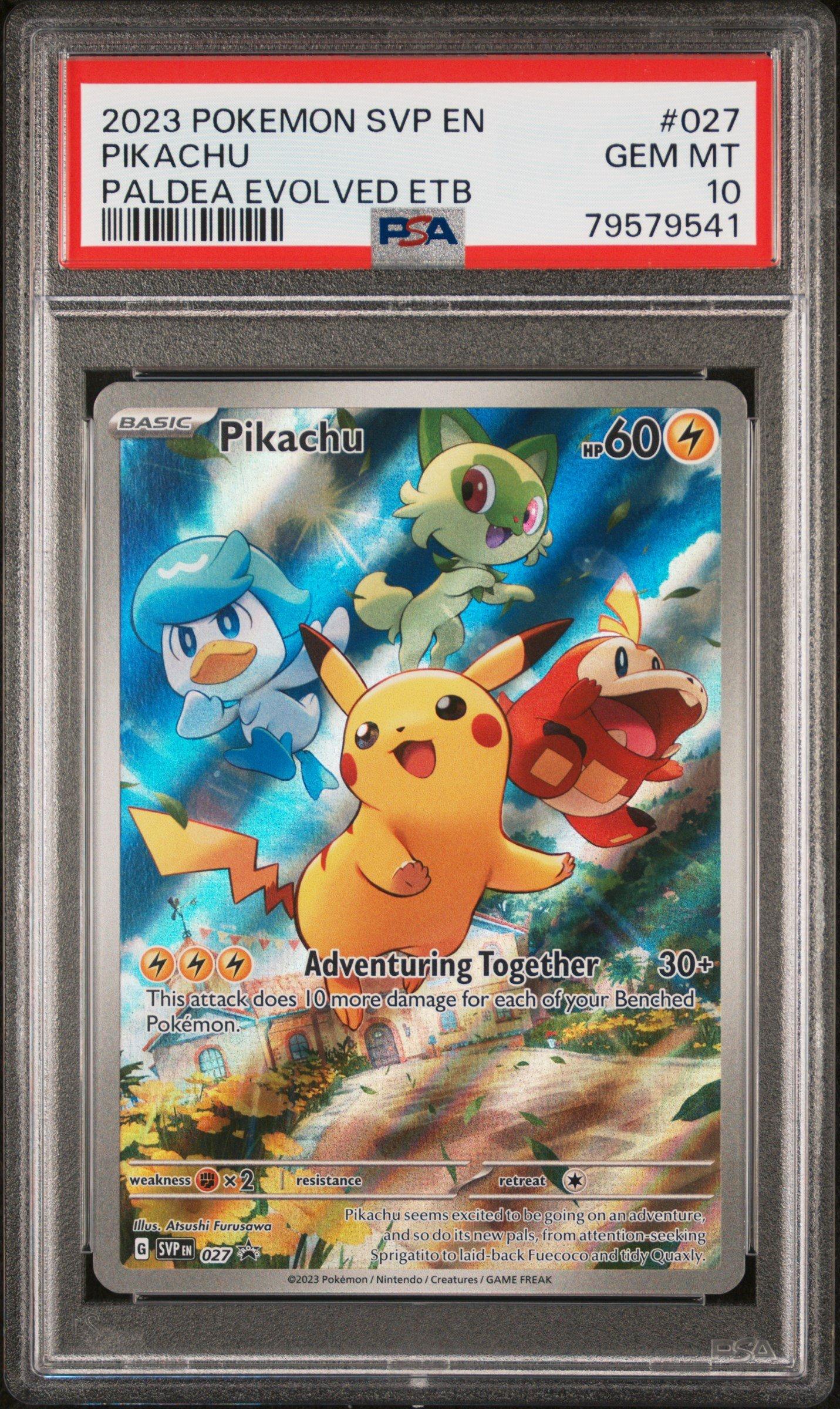 2023 Pokemon Svp En-sv Black Star Promo 027 Pikachu Paldea Evolved