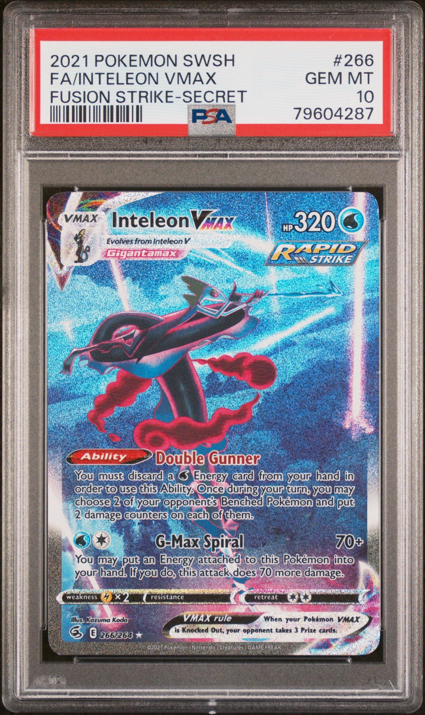 2021 Pokemon Sword & Shield Fusion Strike 266 Full Art/inteleon