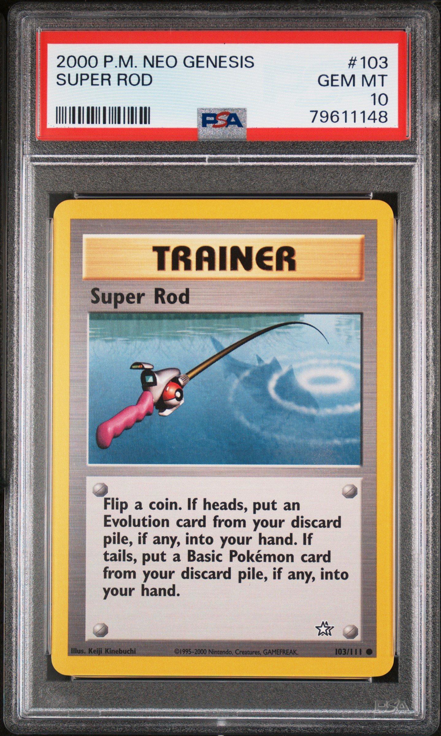 2000 Pokemon Neo Genesis 103 Super Rod PSA 10