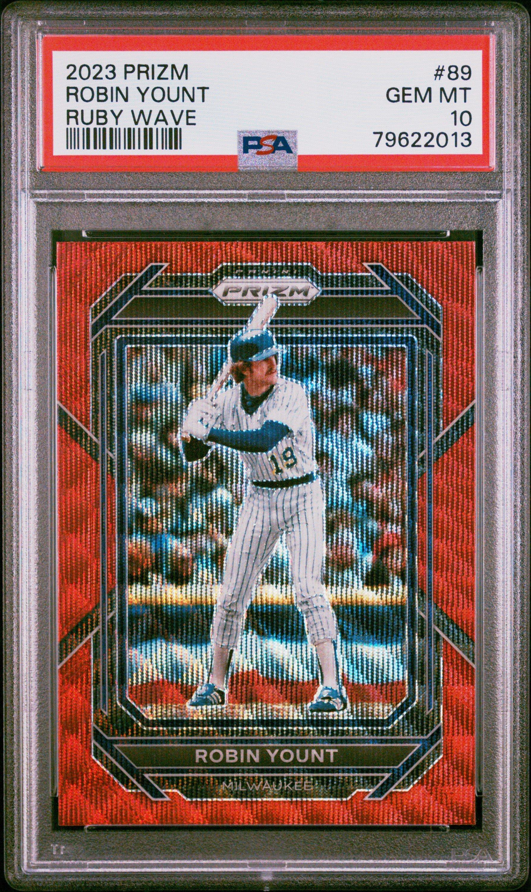 2023 Panini Prizm 89 Robin Yount Ruby Wave PSA 10 Graded Card