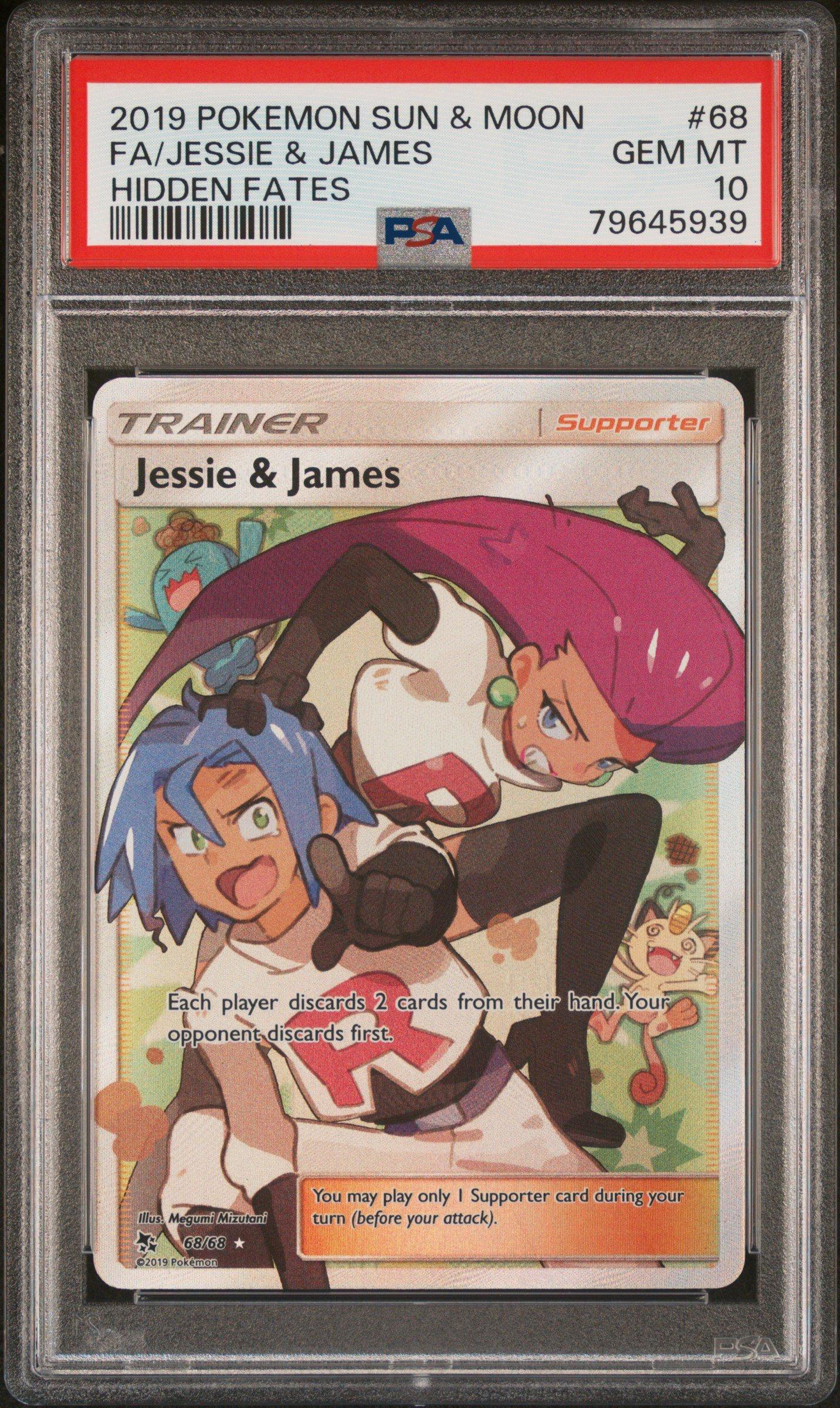 2019 Pokemon Sun & Moon Hidden Fates 68 Full Art/jessie & James