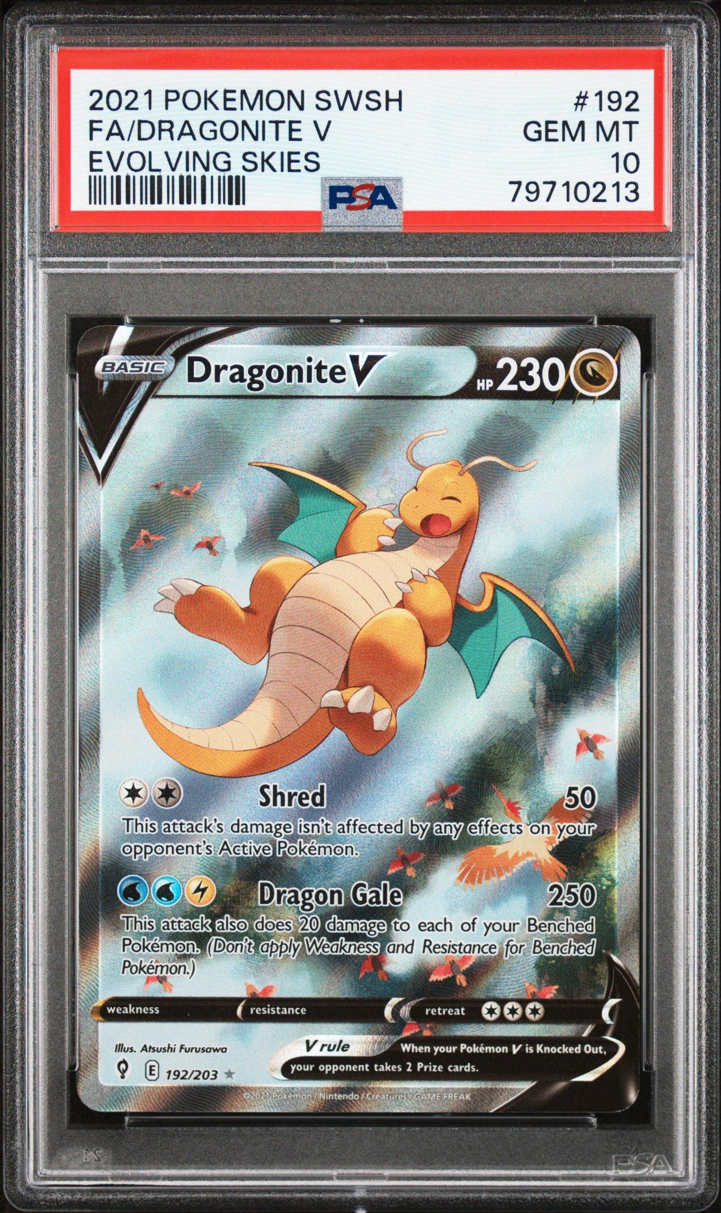 2021 Pokemon Sword & Shield Evolving Skies 192 Full Art/dragonite