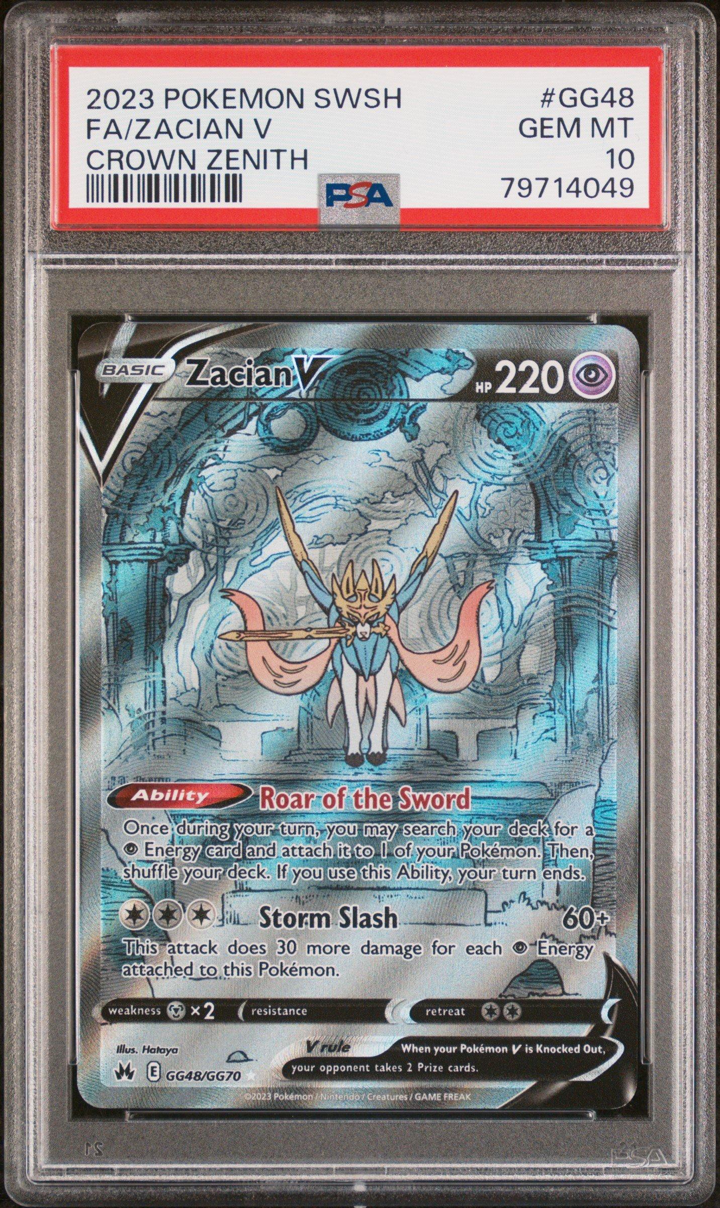 2023 Pokemon Sword And Shield Crown Zenith Gg48 Full Art/zacian V