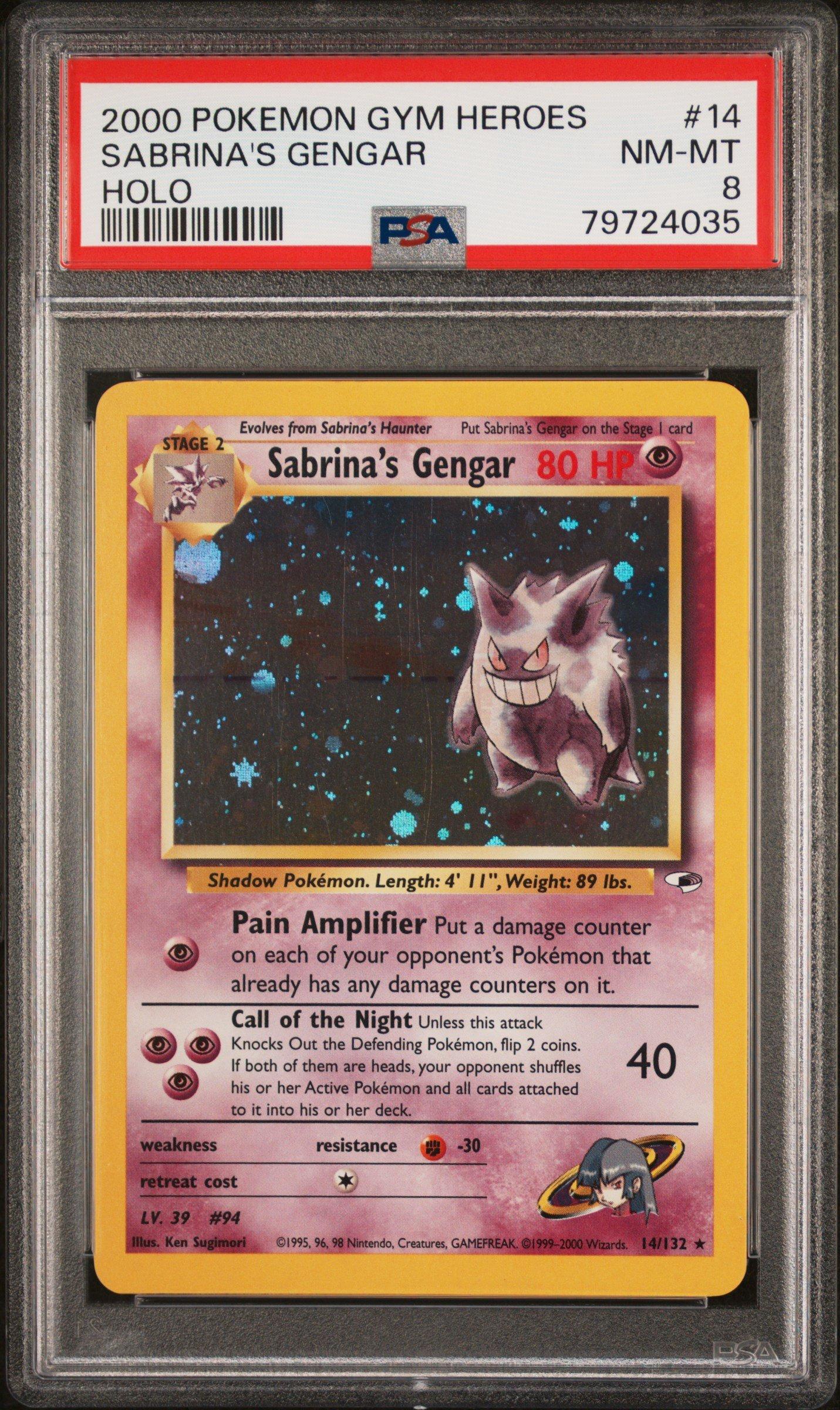 sabrina's gengar pokemon card (Holographic) For those seeking a pivotal piece from the dawn of the beloved tabletop game 2000 Pokemon Gym Heroes 14