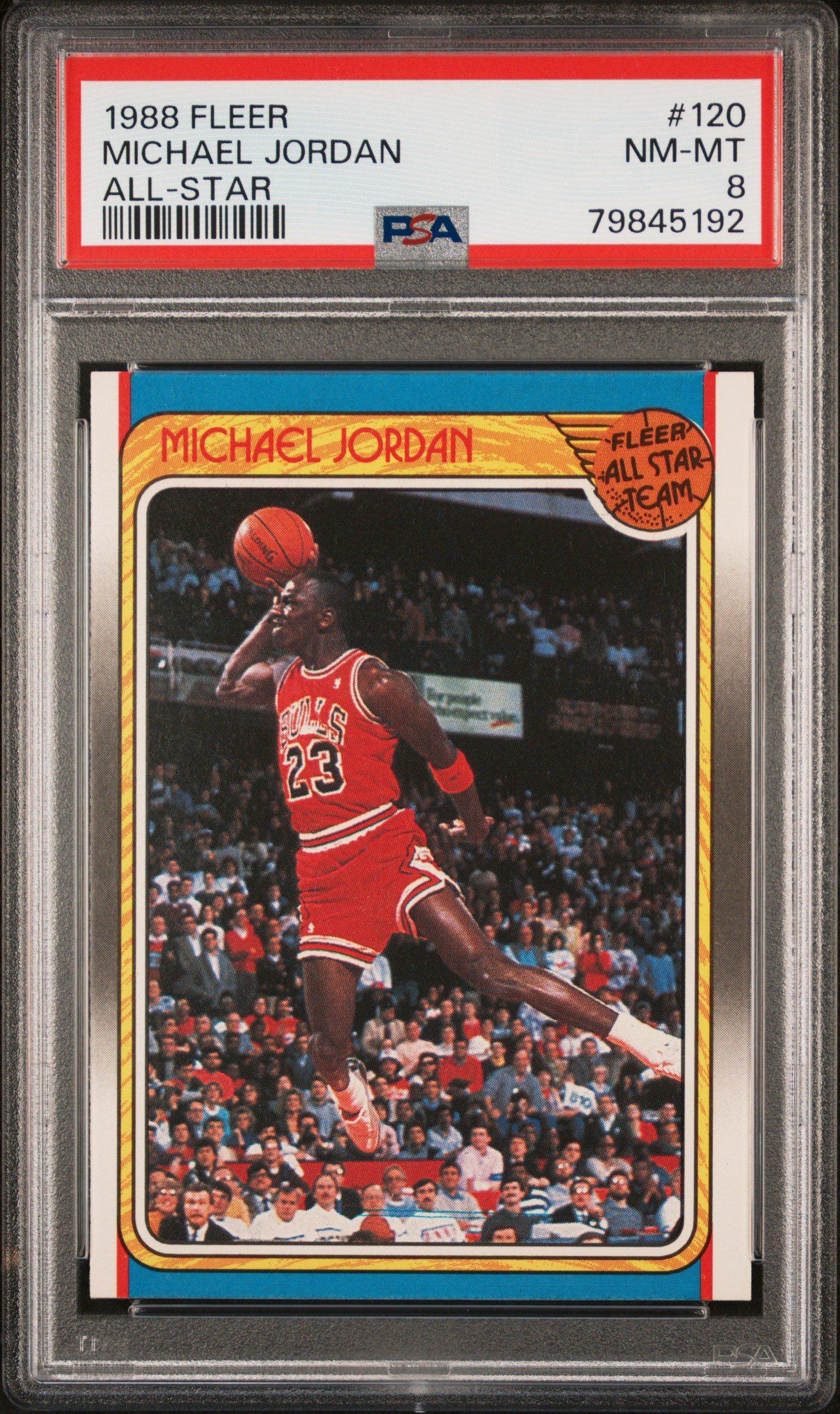 1988-89 Fleer Michael Jordan #120 ジョーダン 1988 Fleer 120 Michael Jordan All-star PSA 8 Graded Card | GameStop
