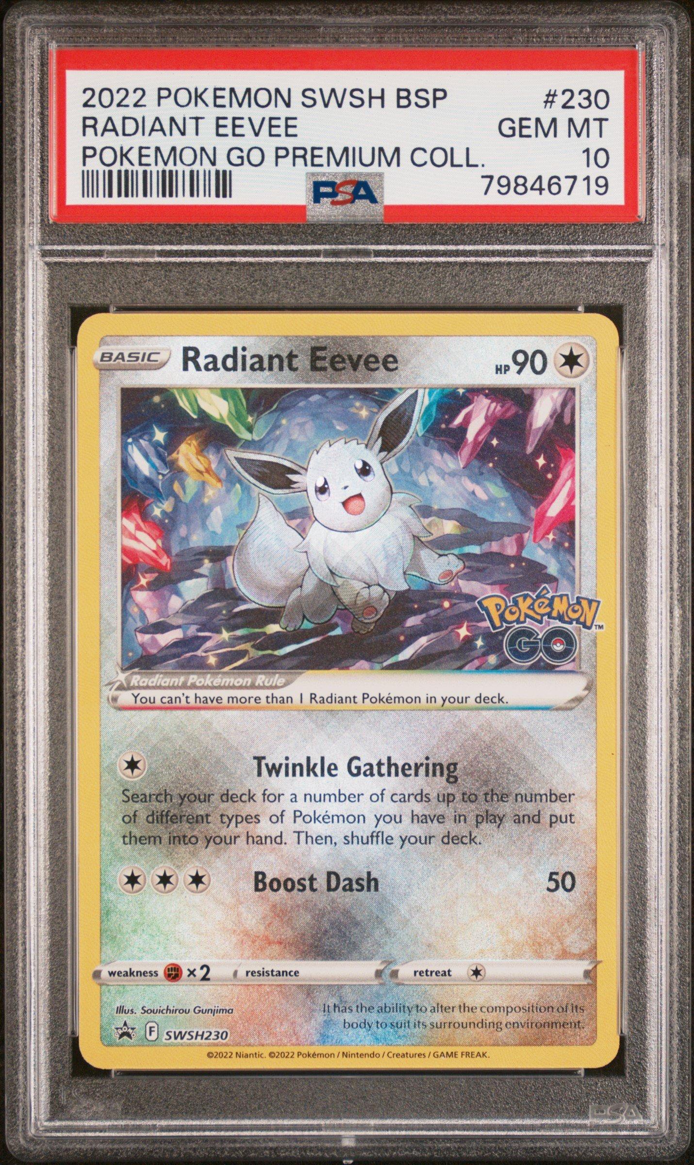radiant eevee pokemon go card price Premium Collection - SWSH230 Commemorate your favorite tabletop game with this Radiant Eevee 2022 Pokemon Sword Pokémon TCG Promo - Radiant