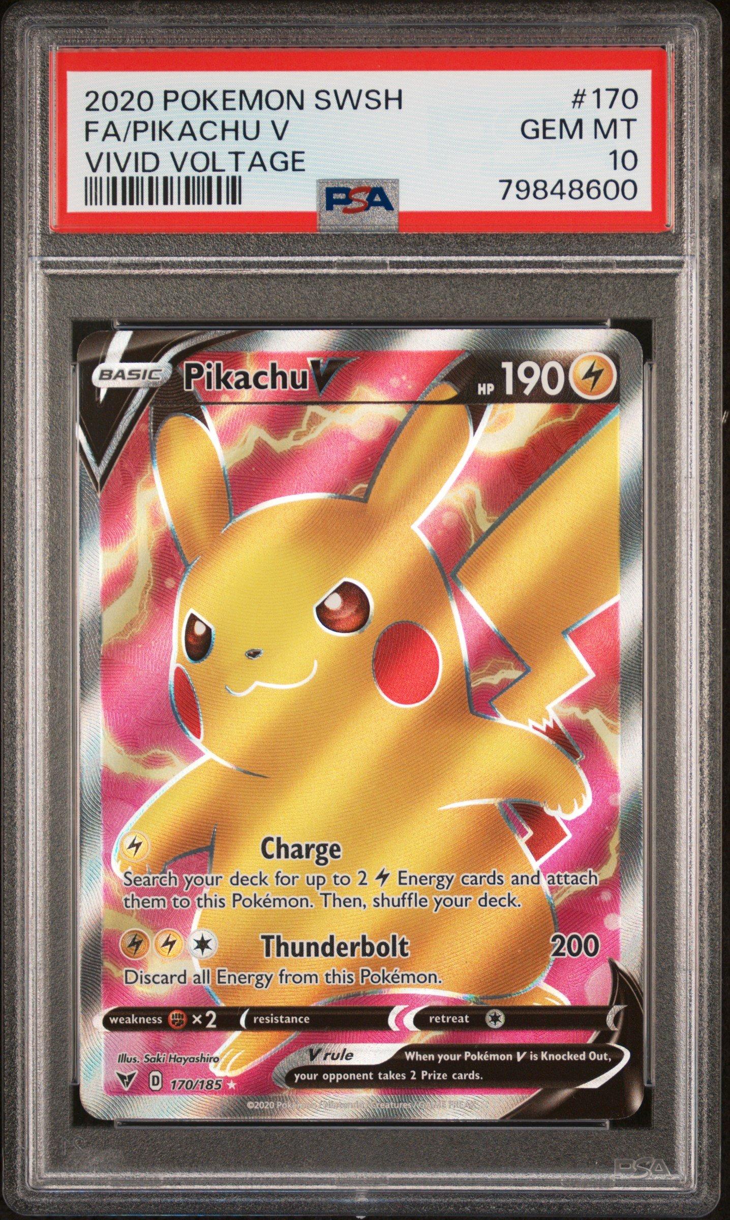 2020 Pokemon Sword & Shield Vivid Voltage 170 Full Art/pikachu V