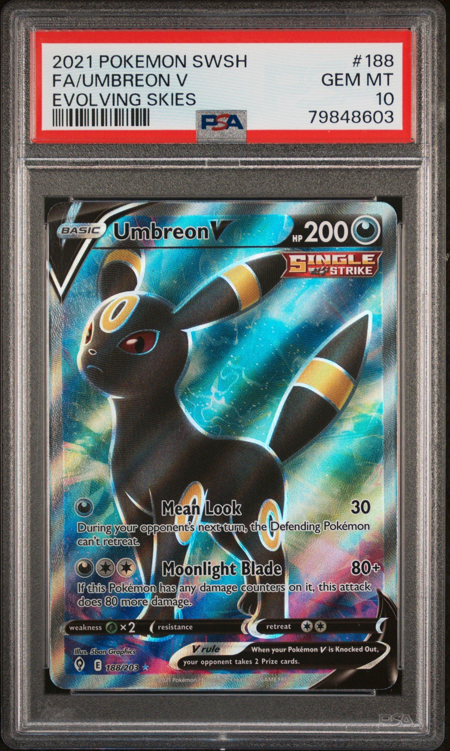 2021 Pokemon Sword & Shield Evolving Skies 188 Full Art/umbreon V