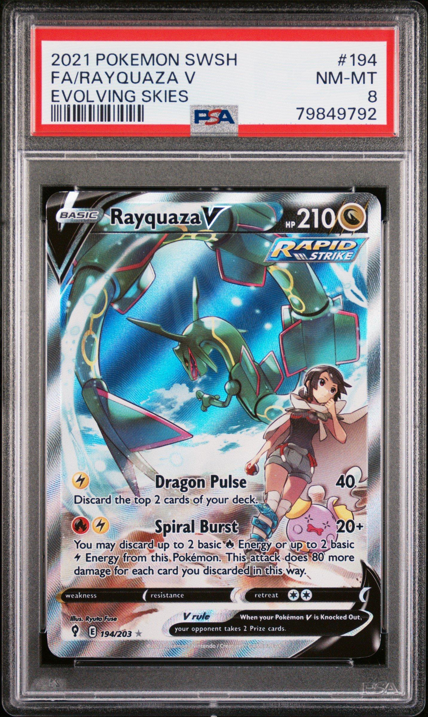 2021 Pokemon Sword & Shield Evolving Skies 194 Full Art/rayquaza V