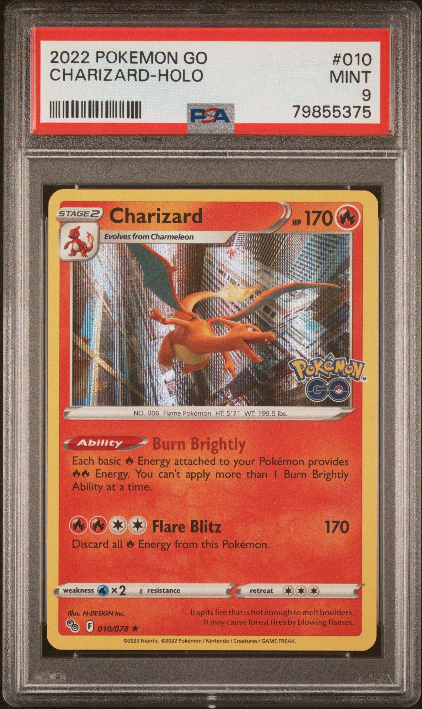 2022 Pokemon Go 010 Charizard-holo PSA 9 | GameStop