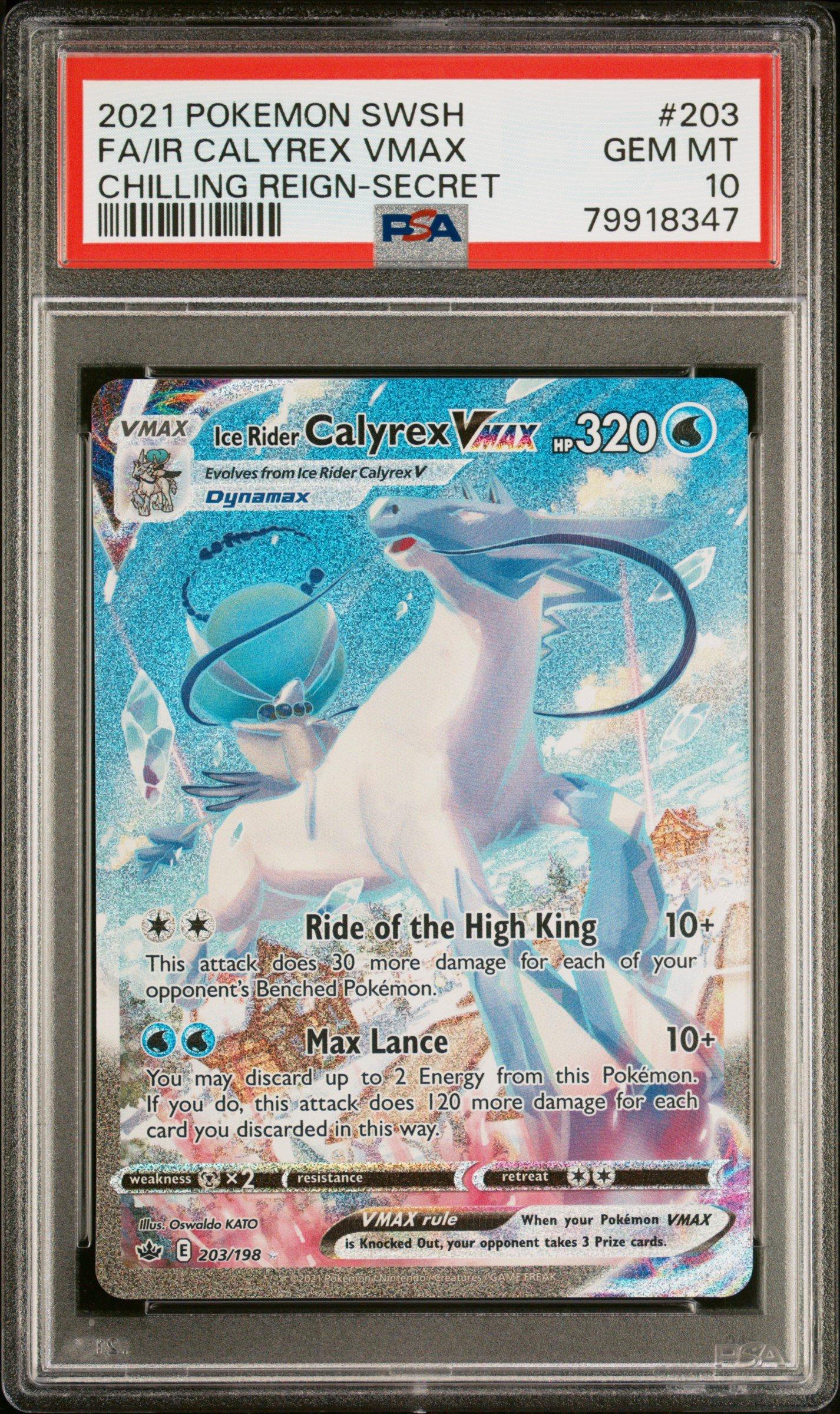 2021 Pokemon Sword & Shield Chilling Reign 203 Full Art/ice Rider