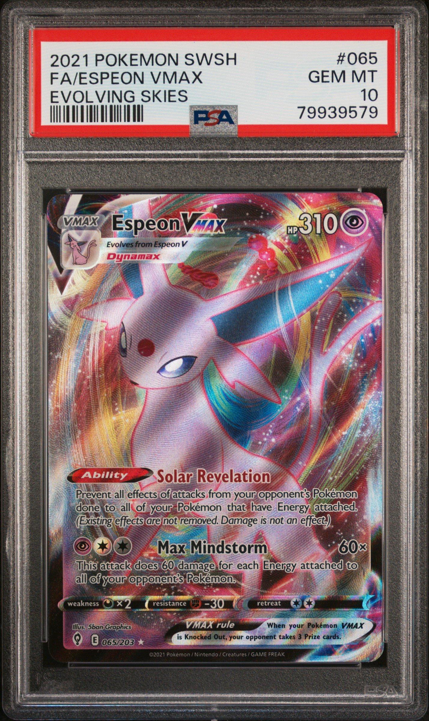 エーフィーV MAX PSA10 2021 Pokemon Sword & Shield Evolving Skies 065 Full Art/espeon