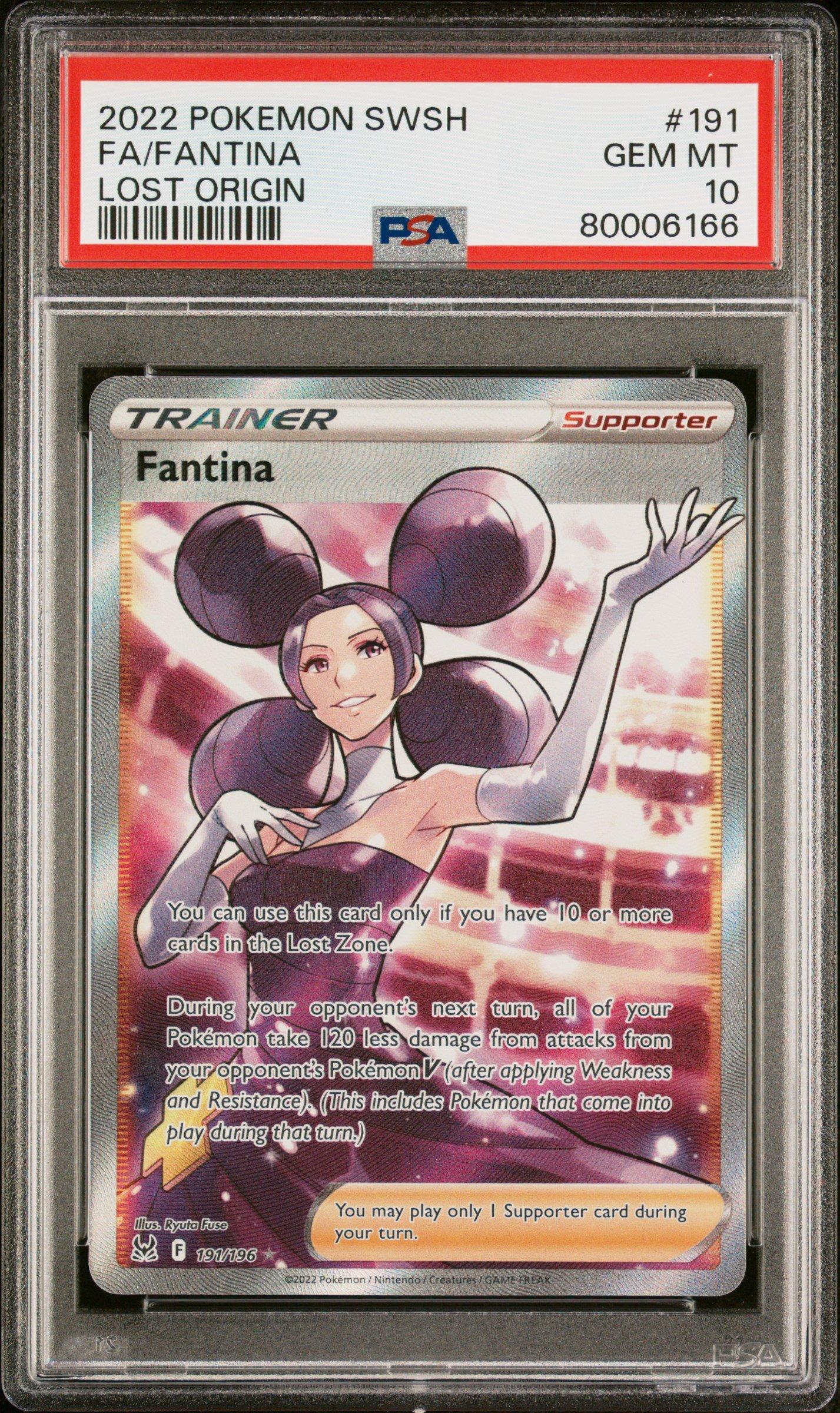 2022 Pokemon Sword & Shield Lost Origin 191 Full Art/fantina PSA