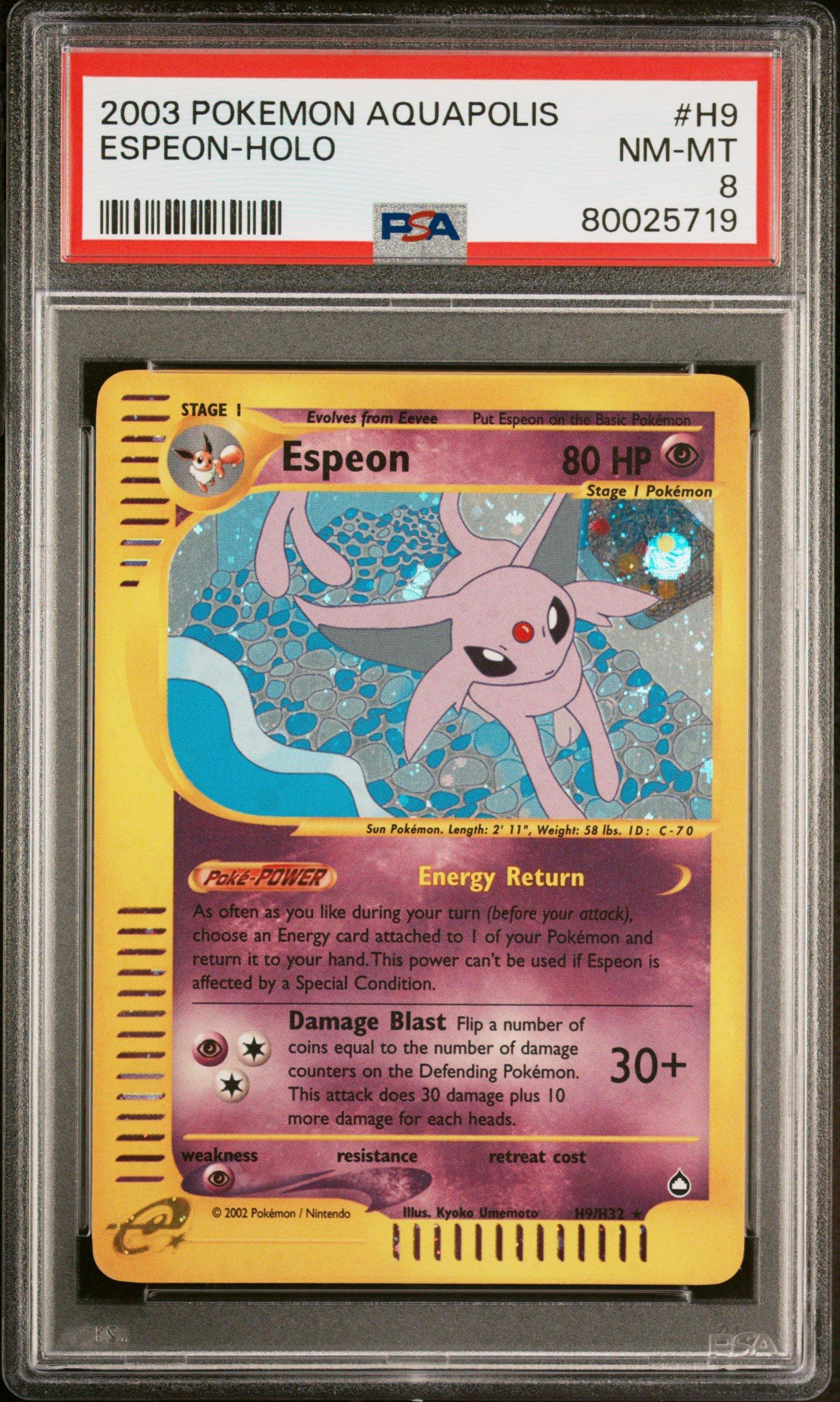 2003 Pokemon Aquapolis H9 Espeon-holo PSA 8 Graded Card | GameStop