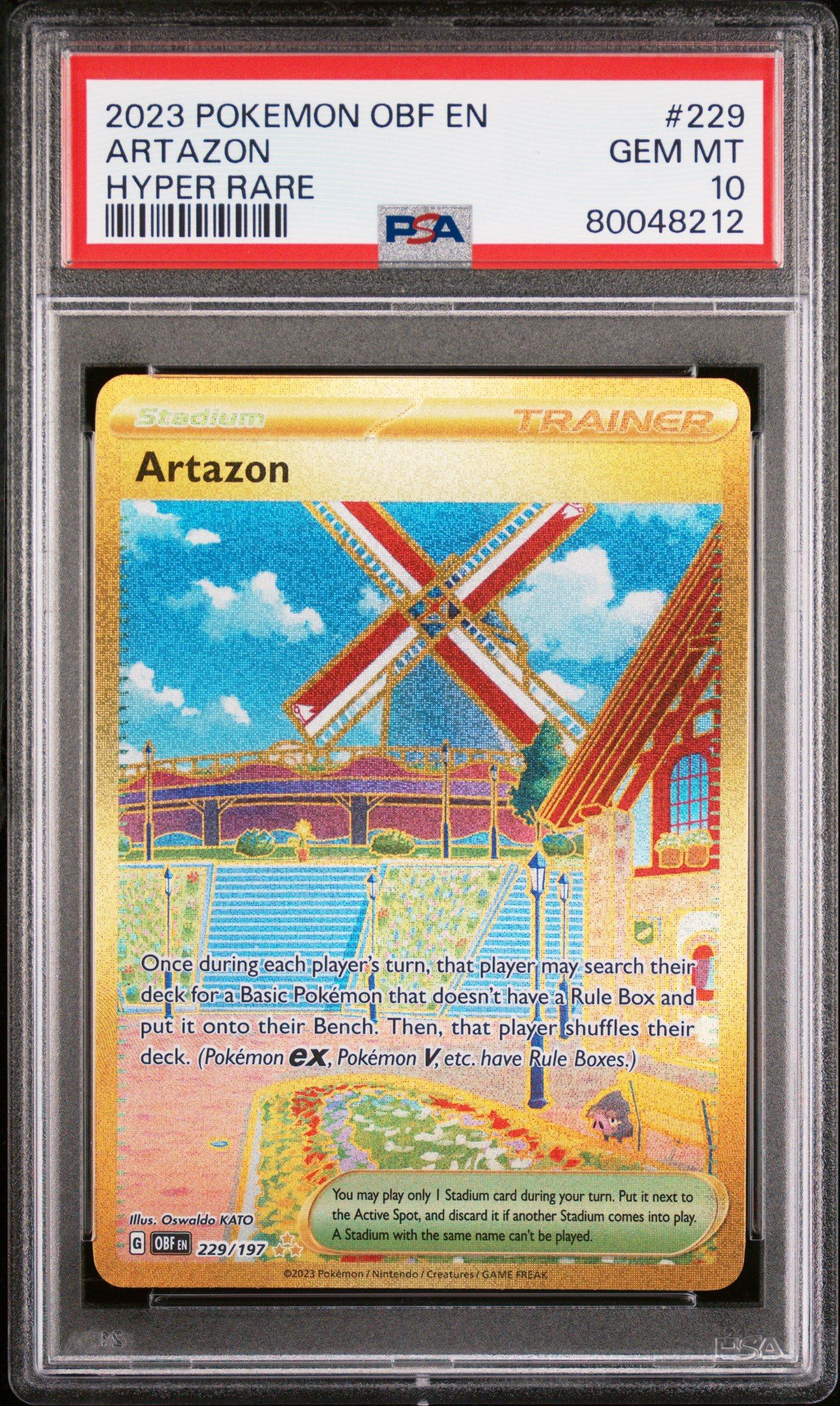 pokemon card 229 197 2023 Obf En-obsidian Flames Artazon Hyper Rare PSA 10 Graded Pokemon V etc Artazon 229/197 SV03: Obsidian Flames