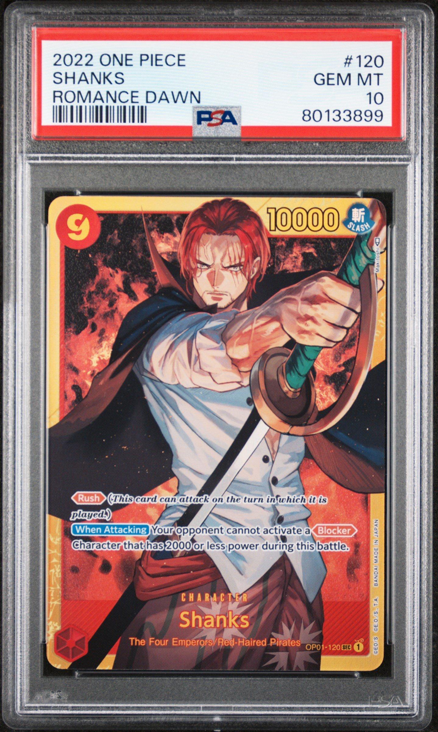 2022 One Piece Romance Dawn 120 Shanks PSA 10 Graded Card | GameStop