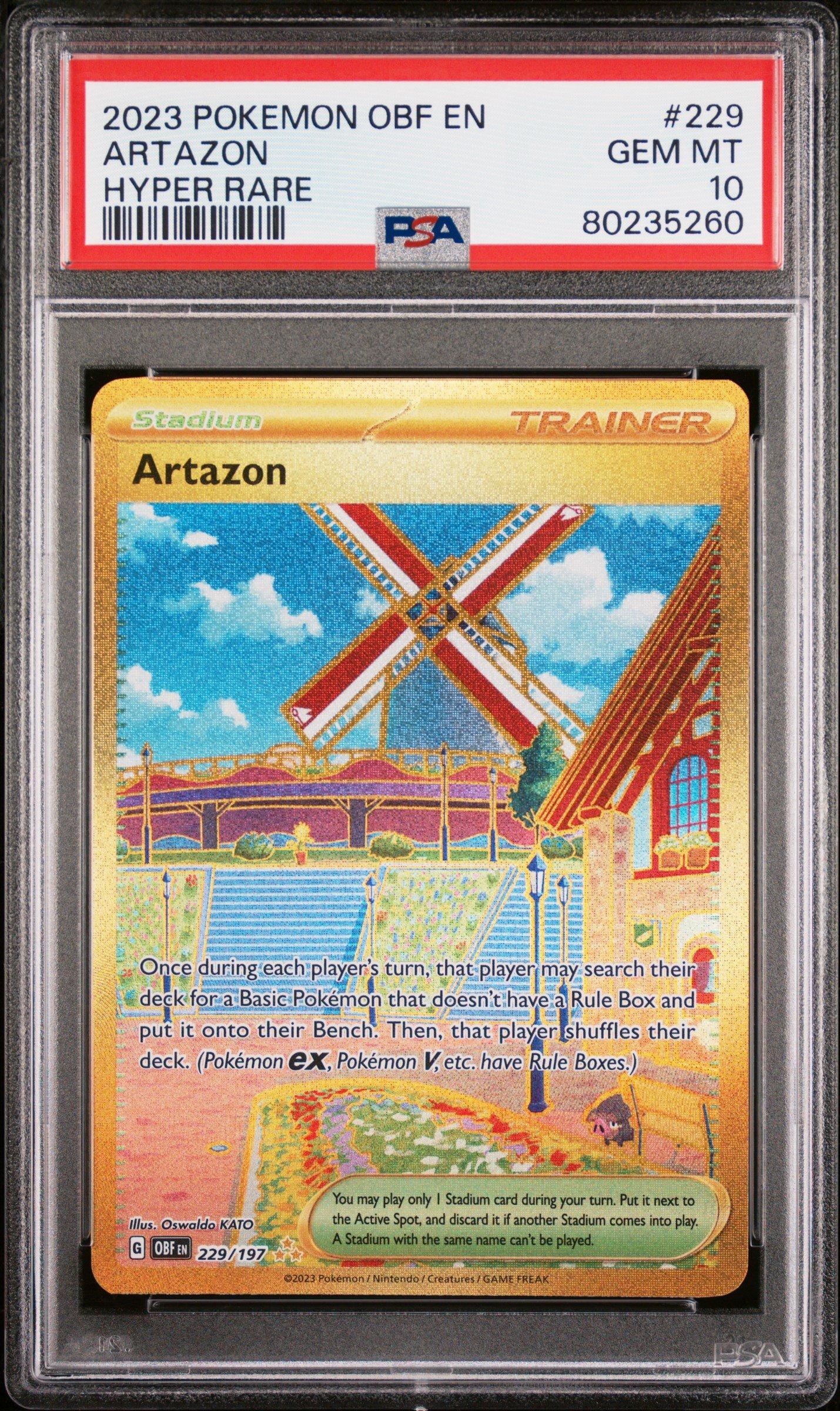 2023 Pokemon Obf En-obsidian Flames 229 Artazon Hyper Rare PSA 10