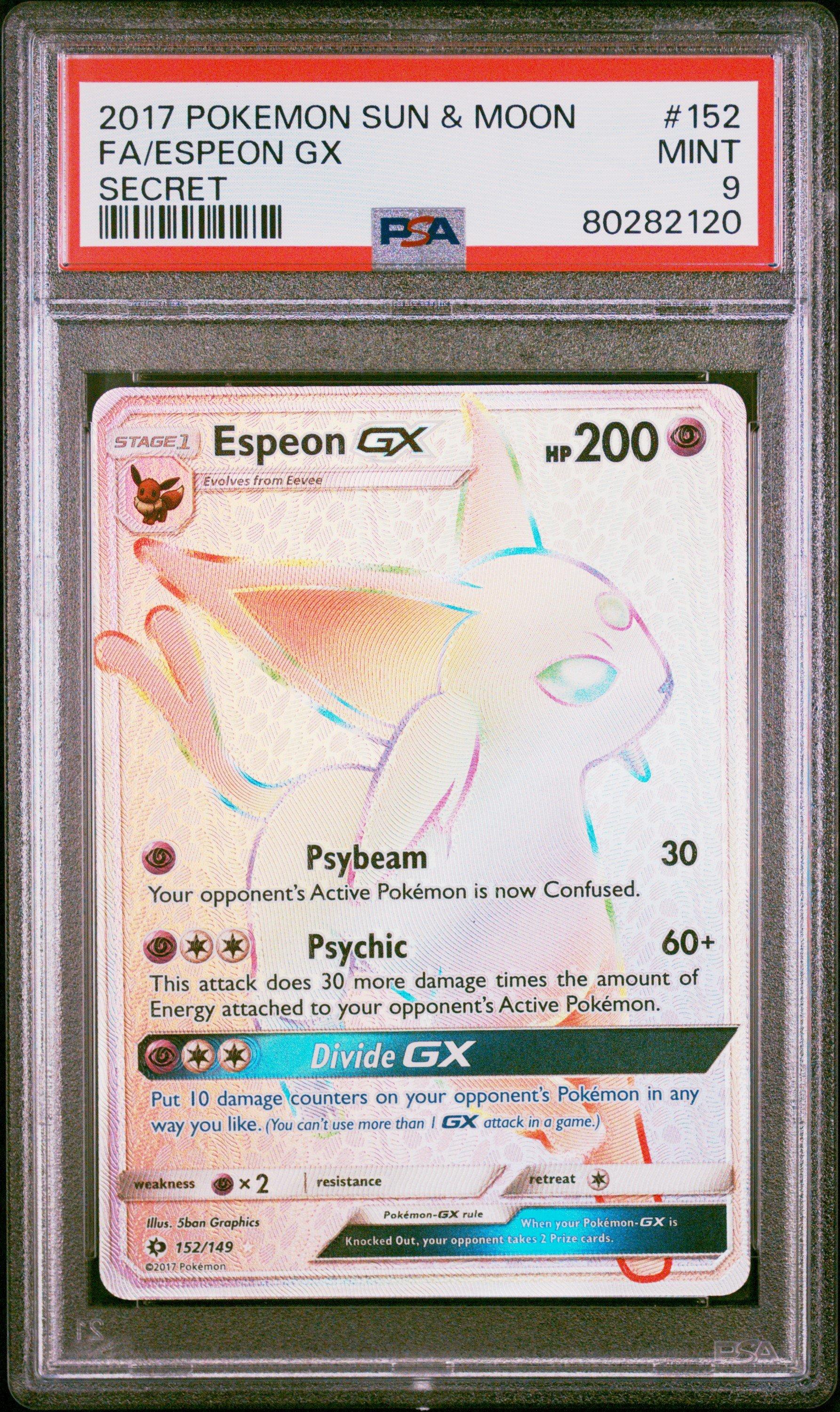 2017 Pokemon Sun & Moon 152 Fa/espeon Gx PSA