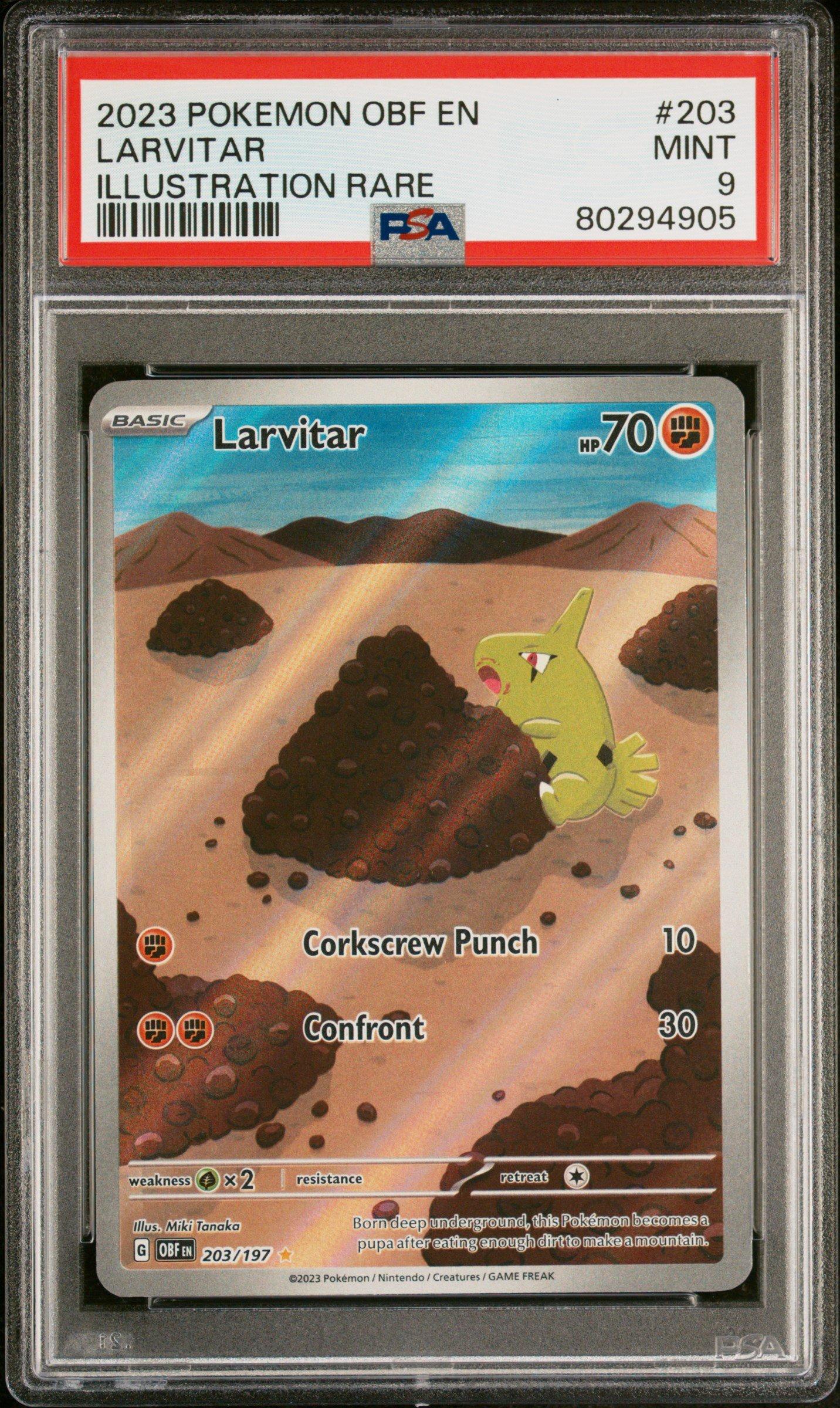 pokemon larvitar card Larvitar C 055/108 SV3 Ruler of the Black Flame Japanese Pokemon Card  Japanese Pokemon Card [USED] – SelectAnime main image 1